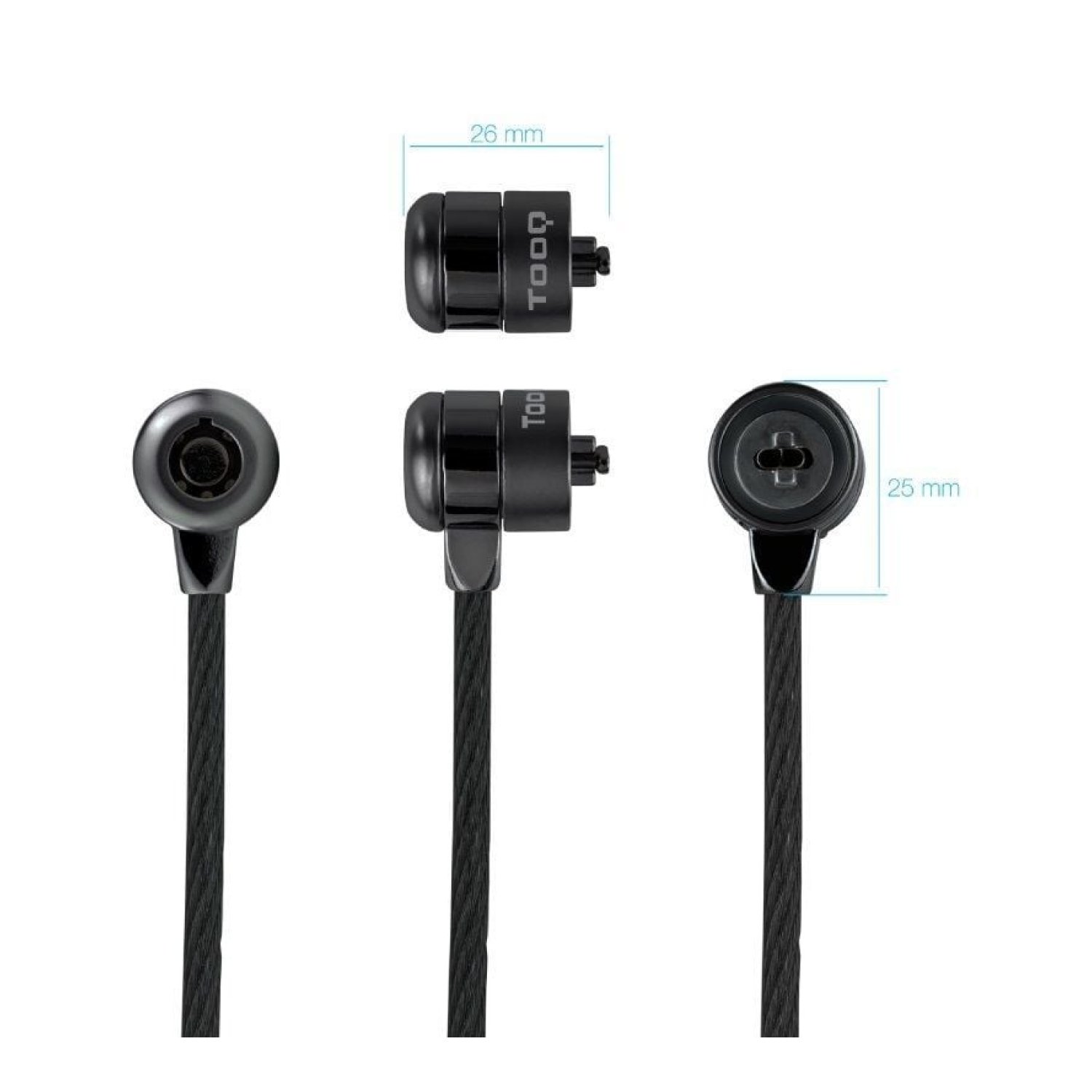 TooQ Cable de Seguridad para Portátiles · 1,5m · Candado Keyed