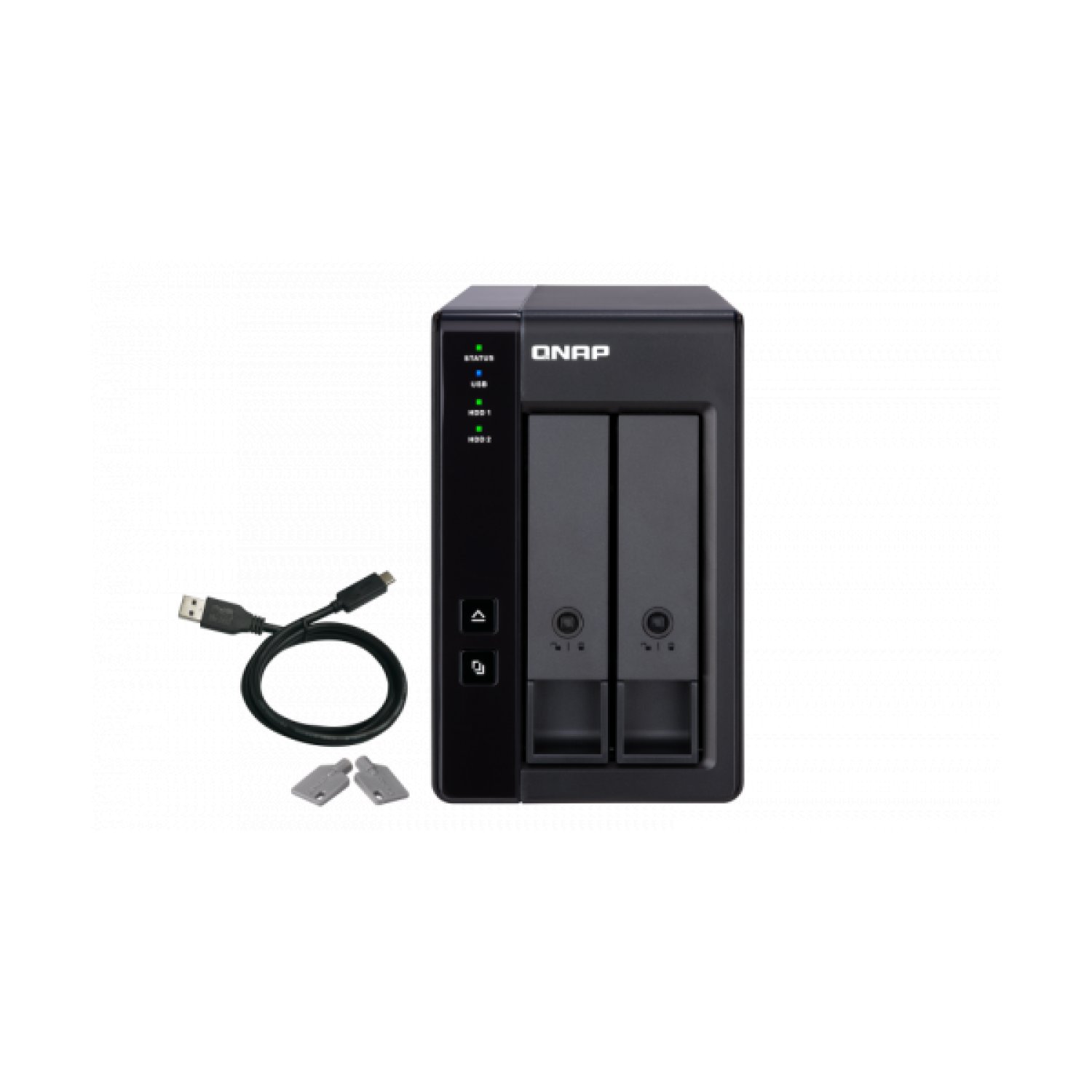 QNAP TR-002 · NAS Torre · 2 Bahías 3,5" y 2,5"