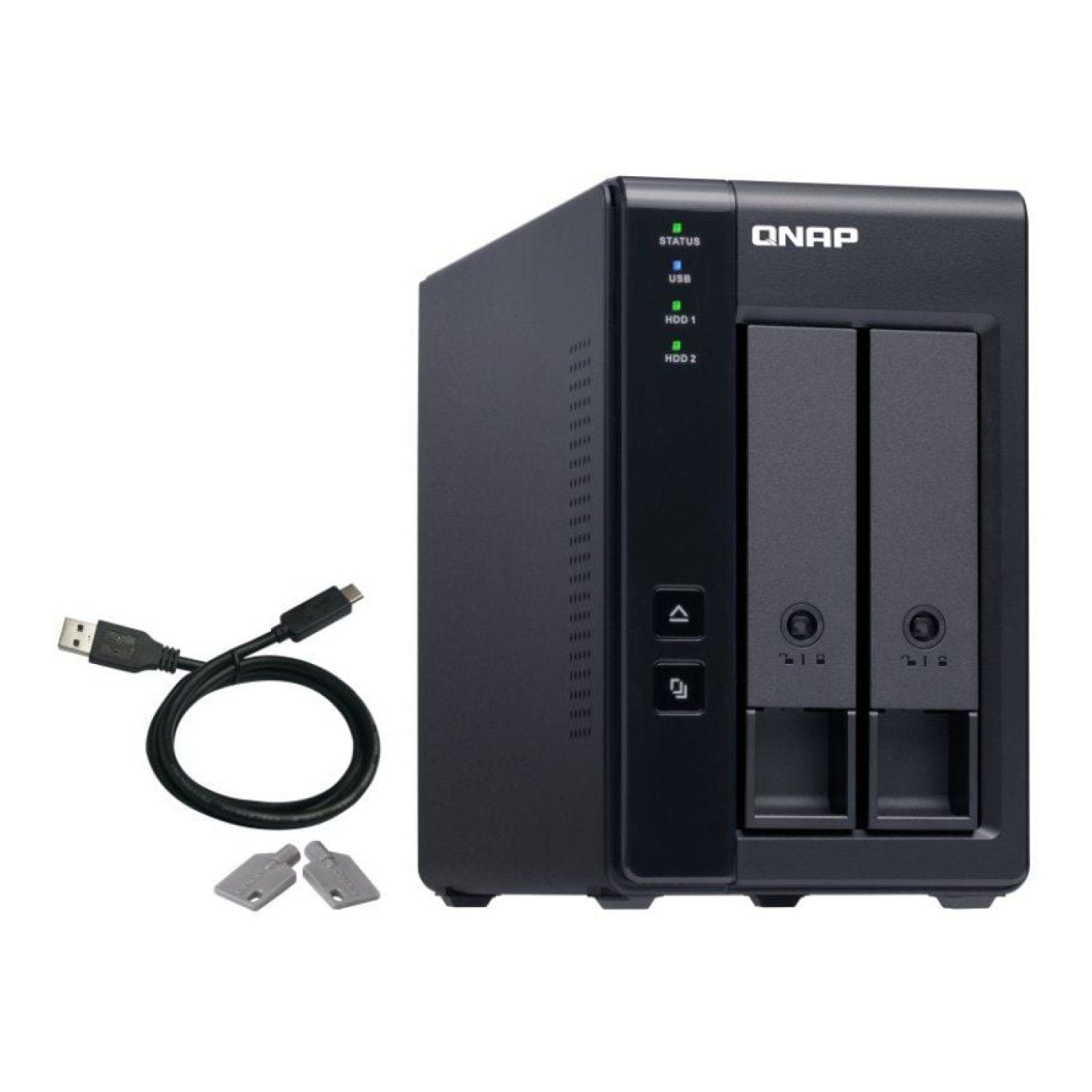QNAP TR-002 · NAS Torre · 2 Bahías 3,5" y 2,5"