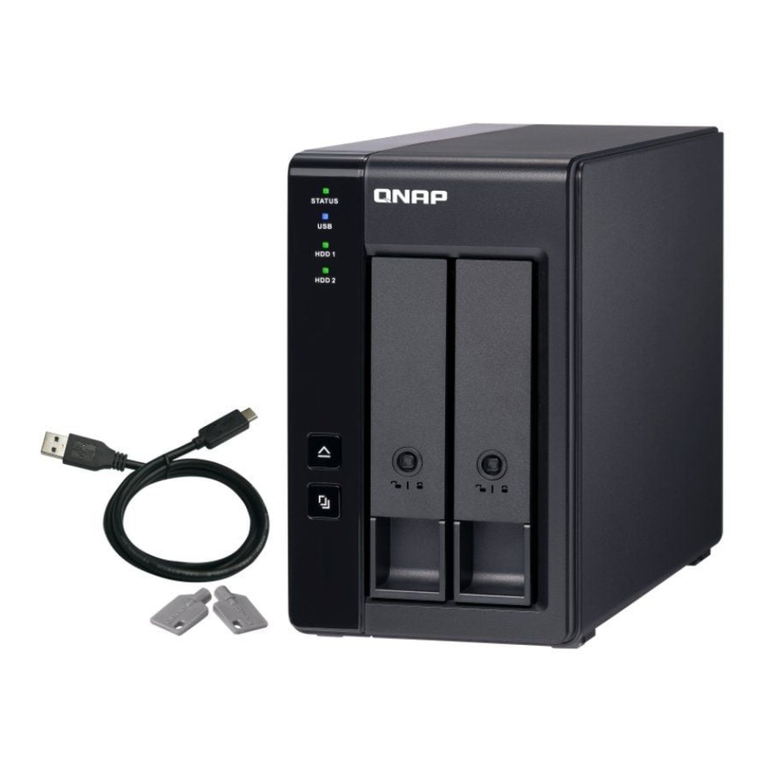 QNAP TR-002 · NAS Torre · 2 Bahías 3,5" y 2,5"