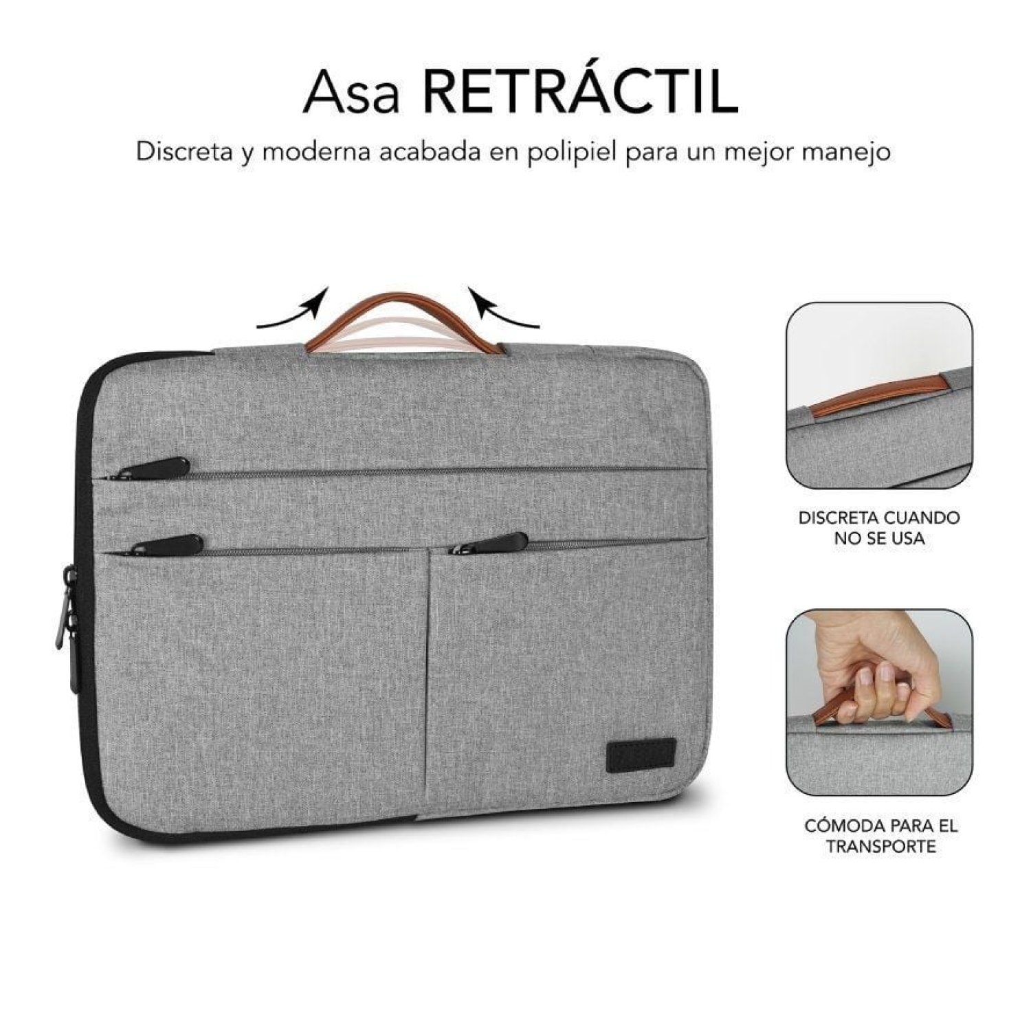 Subblim Air Padding 360 Sleeve · Funda Portátil 15,6" · Gris Claro