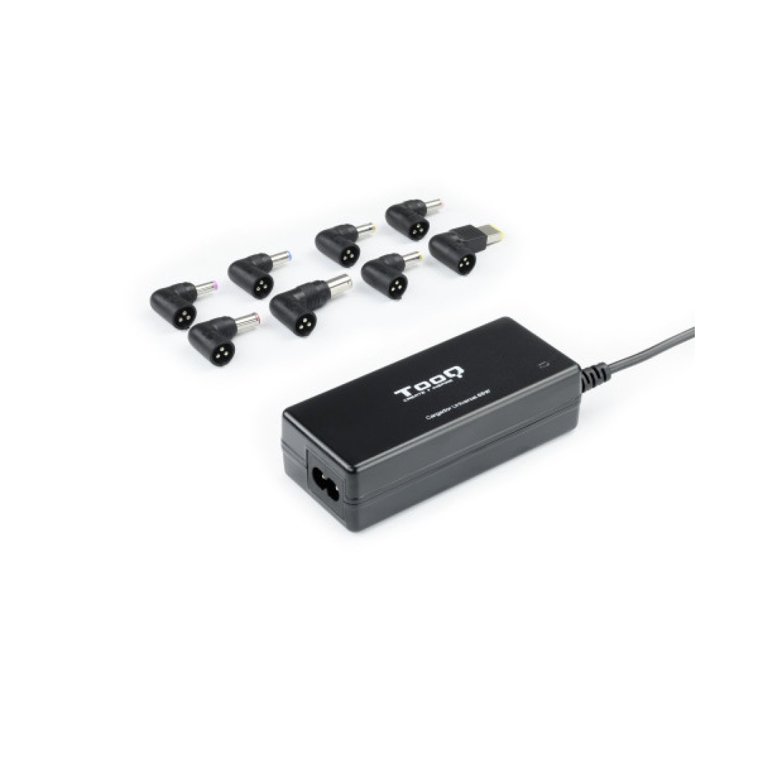 TooQ Cargador Portátil 65W · USB · 8 Conectores · 18.5-20V