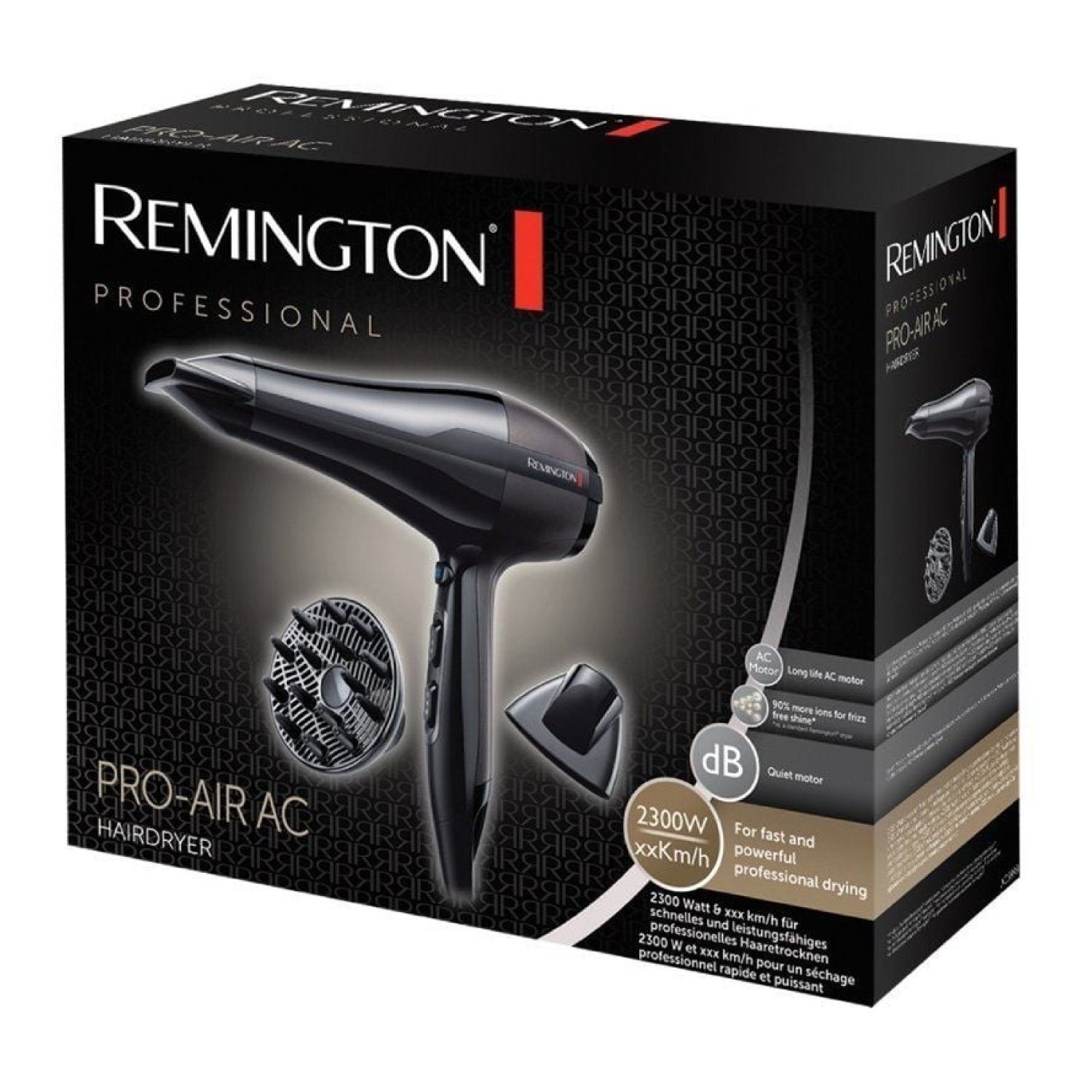Remington Pro-Air AC · Secador 2300W · Iónico · Negro