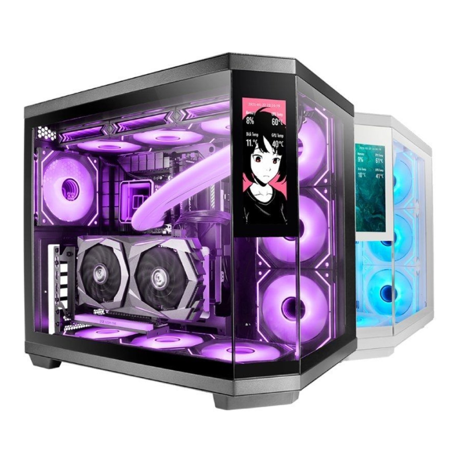 Mars Gaming MC-3T Core · Caja Semitorre Gaming ATX · Panel LCD Frontal