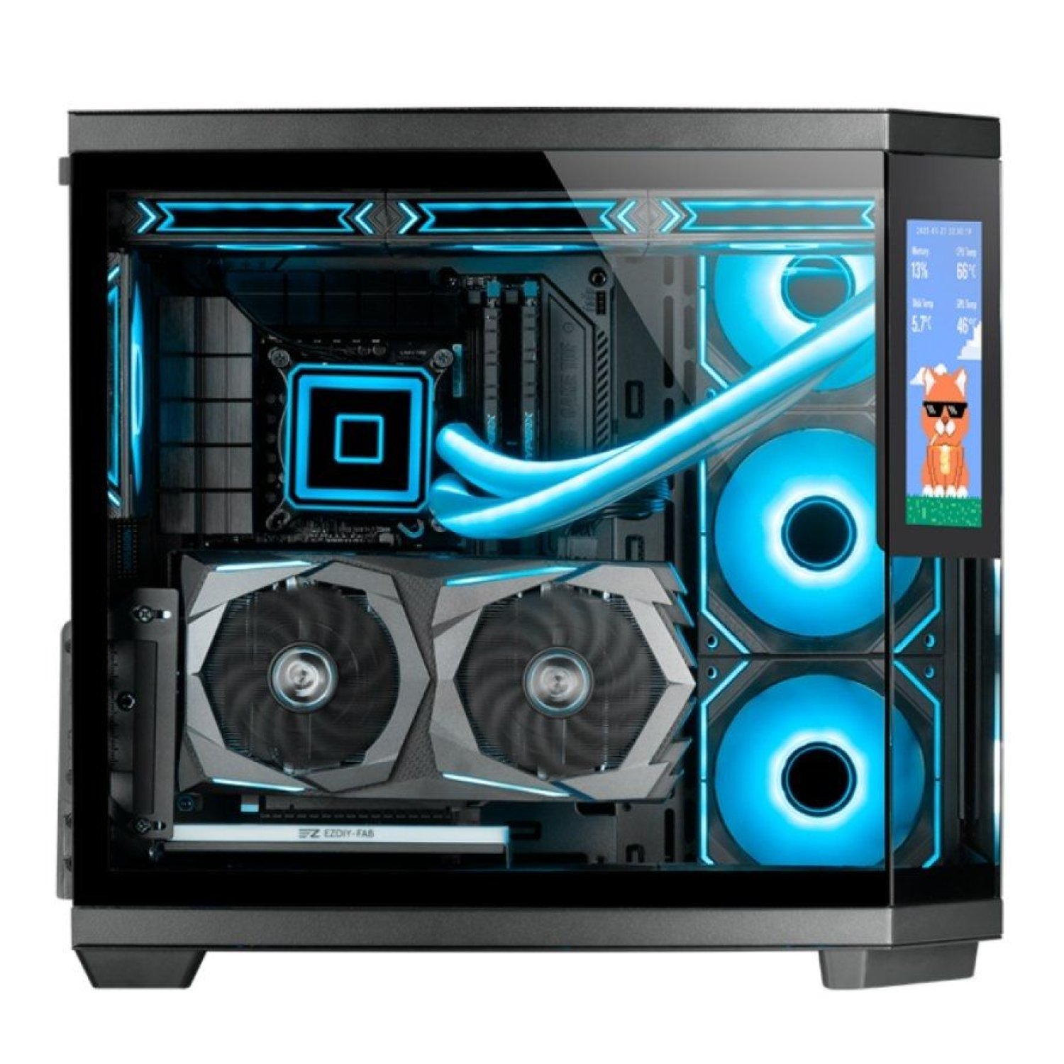 Mars Gaming MC-3T Core · Caja Semitorre Gaming ATX · Panel LCD Frontal