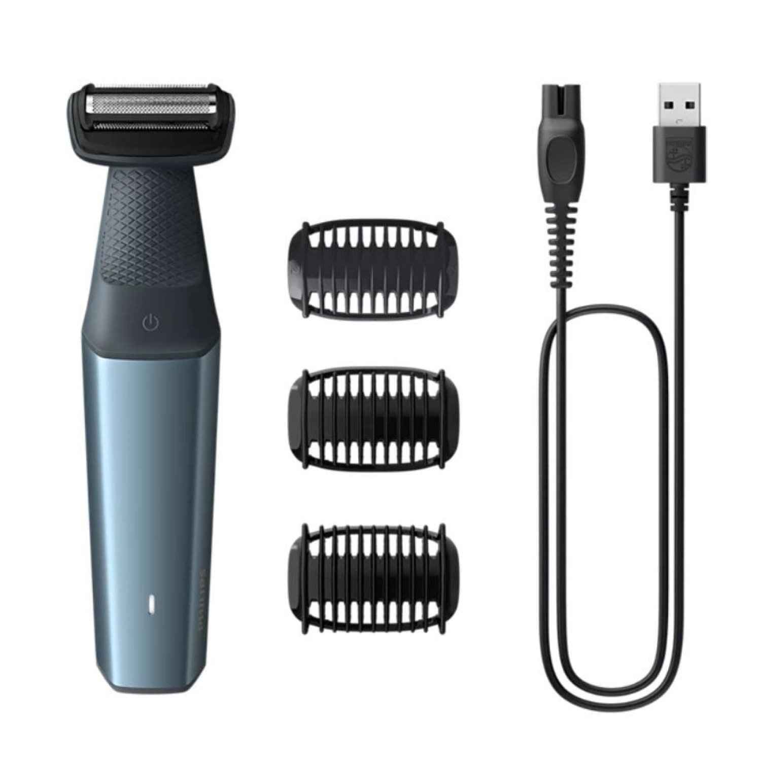 Philips Bodygroom Series 3000 · Afeitadora corporal · Batería · 3 accesorios