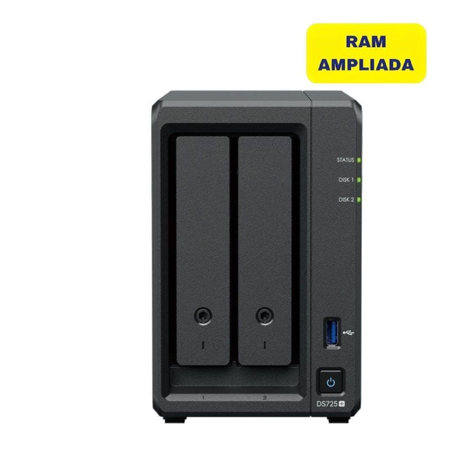 Synology DiskStation DS725+ · 2 Bahías 3,5"-2,5" · 16GB DDR4 · NAS Torre