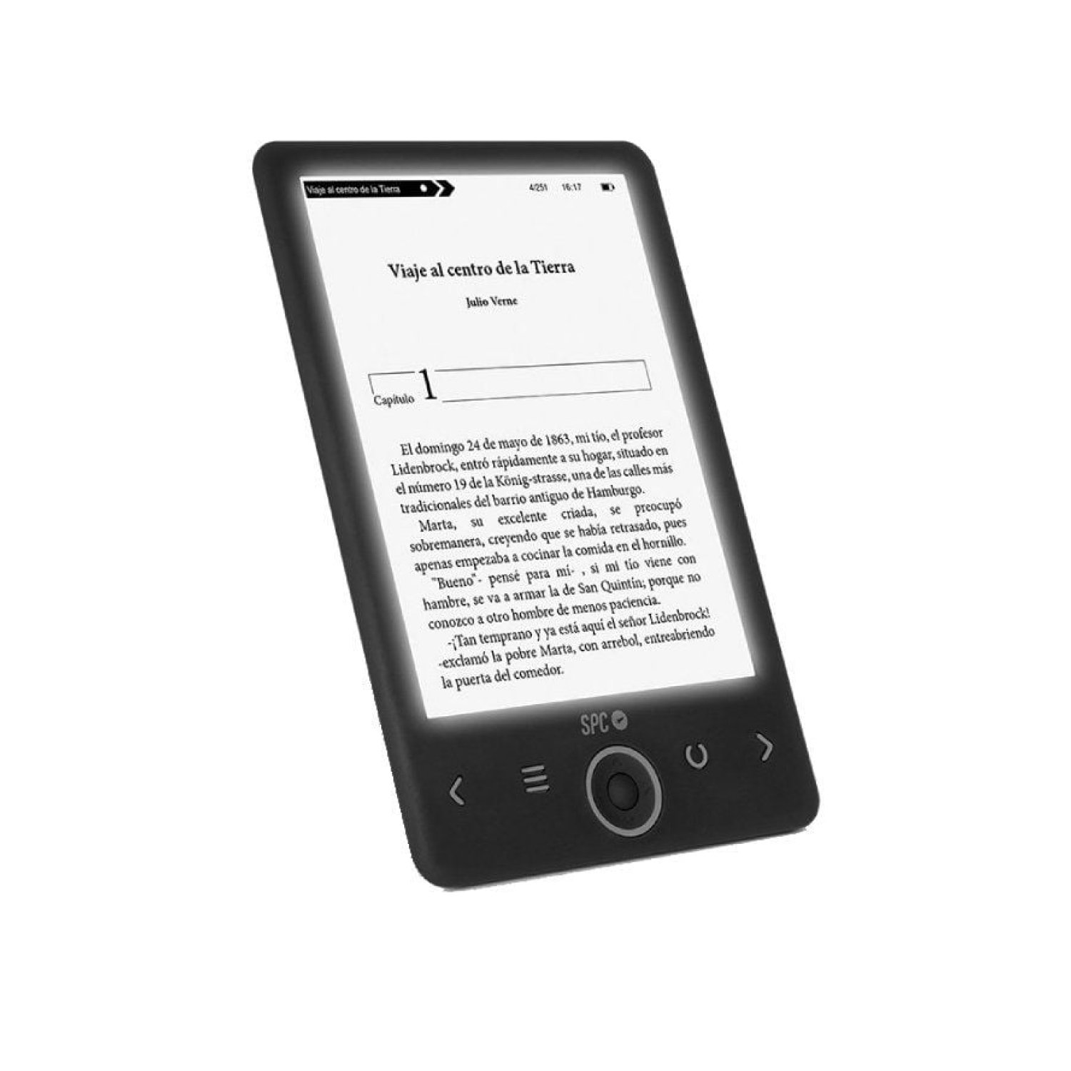 SPC Dickens Light 2 · E-Reader 6" · Tinta Electrónica · Negro