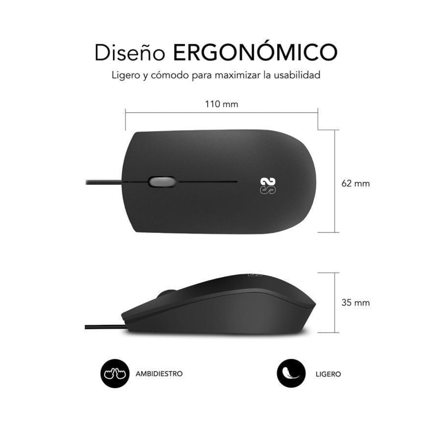 Subblim Business Silencioso · Ratón · Hasta 1200 DPI