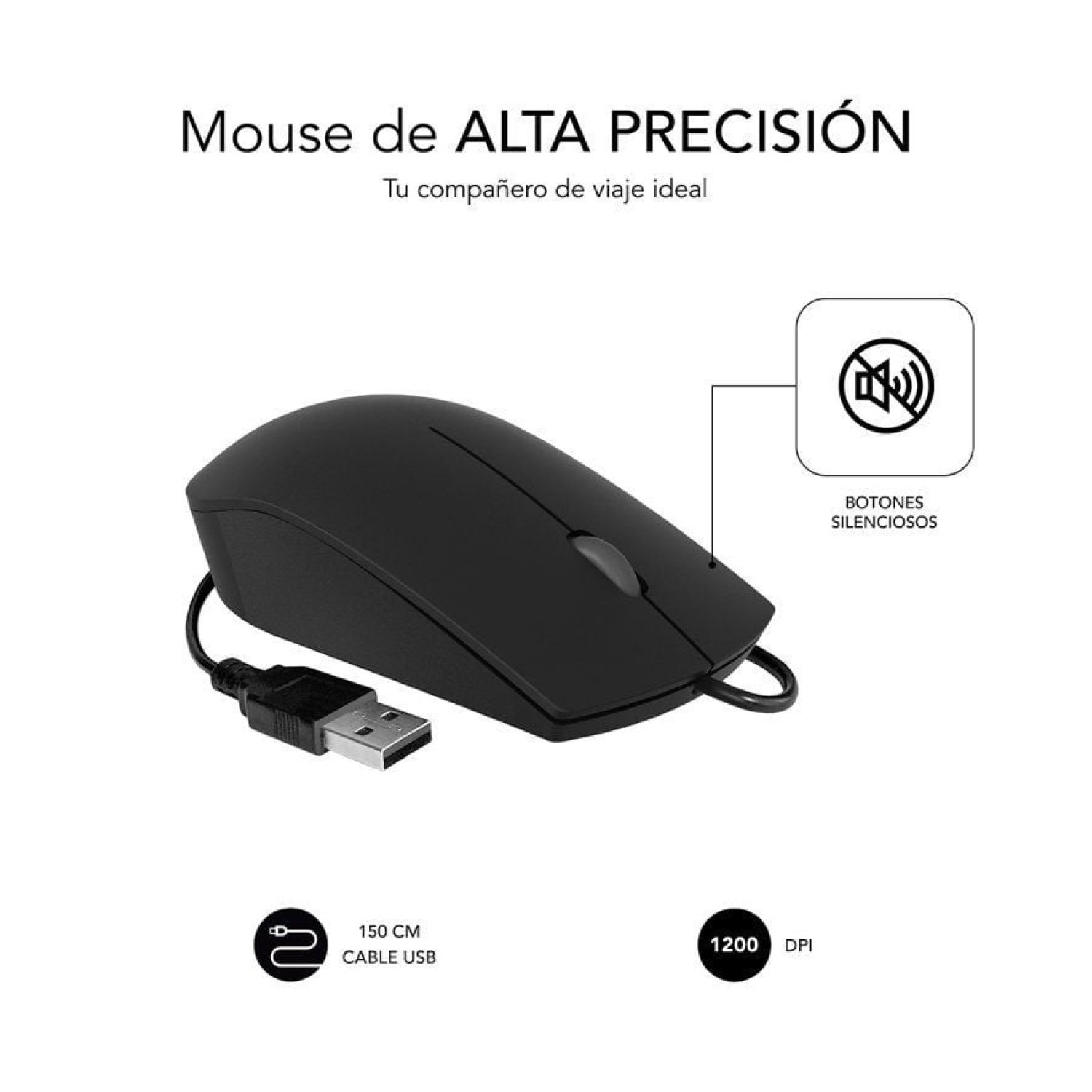 Subblim Business Silencioso · Ratón · Hasta 1200 DPI