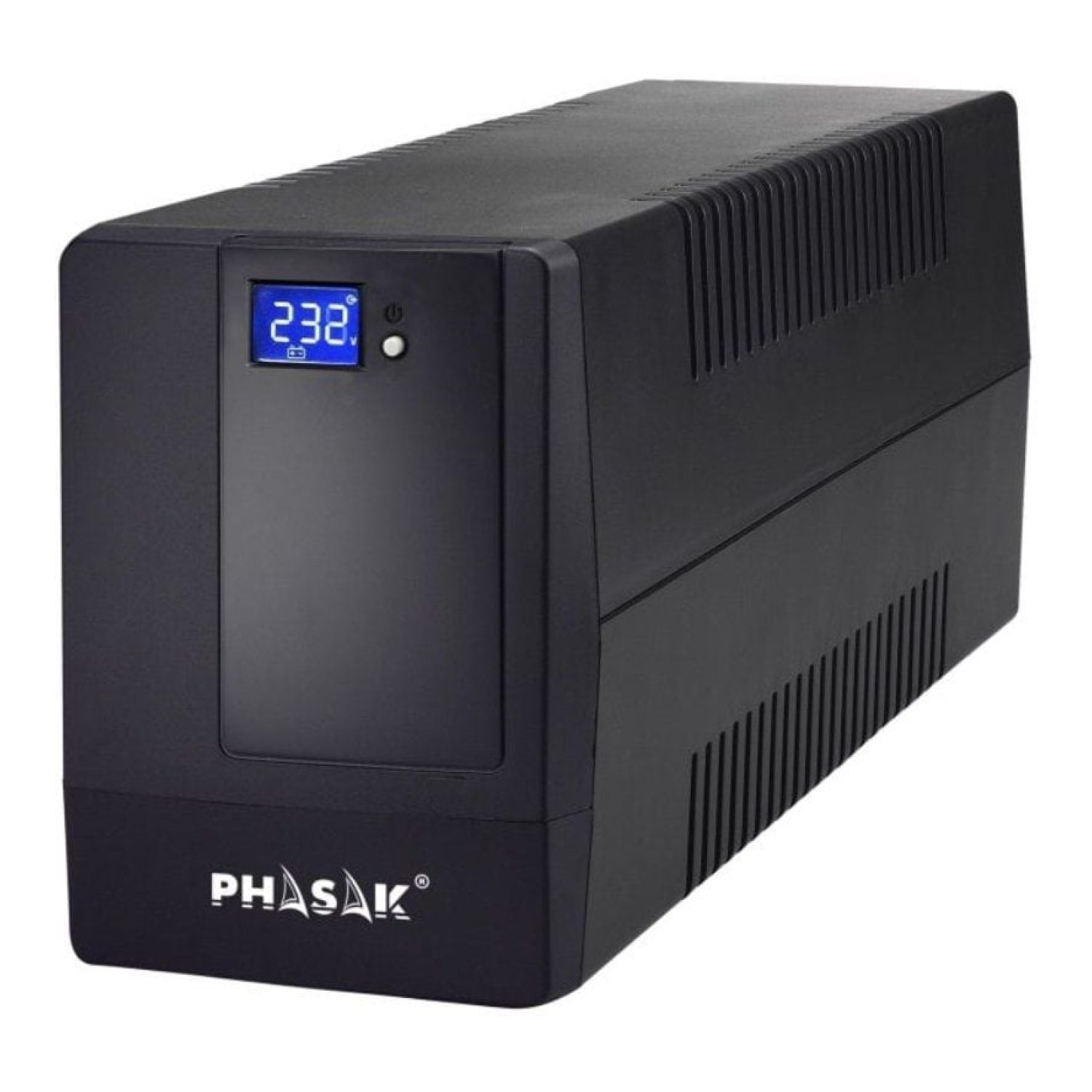 Phasak SAI Interactivo · 600VA · LCD · 2 Salidas · Torre