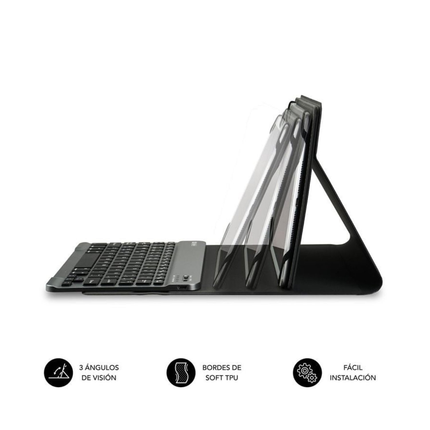 Subblim Keytab Pro · Funda con Teclado Bluetooth · 9,6"-10,8" · Gris