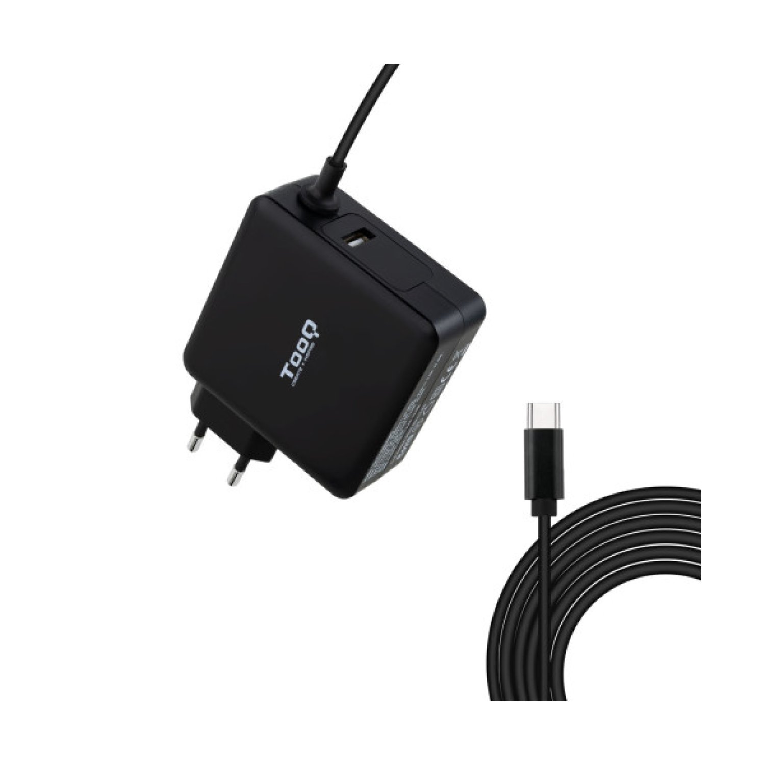 TooQ Cargador USB-C · 90W · 1 Puerto USB · Carga Rápida · Voltaje 5-20V
