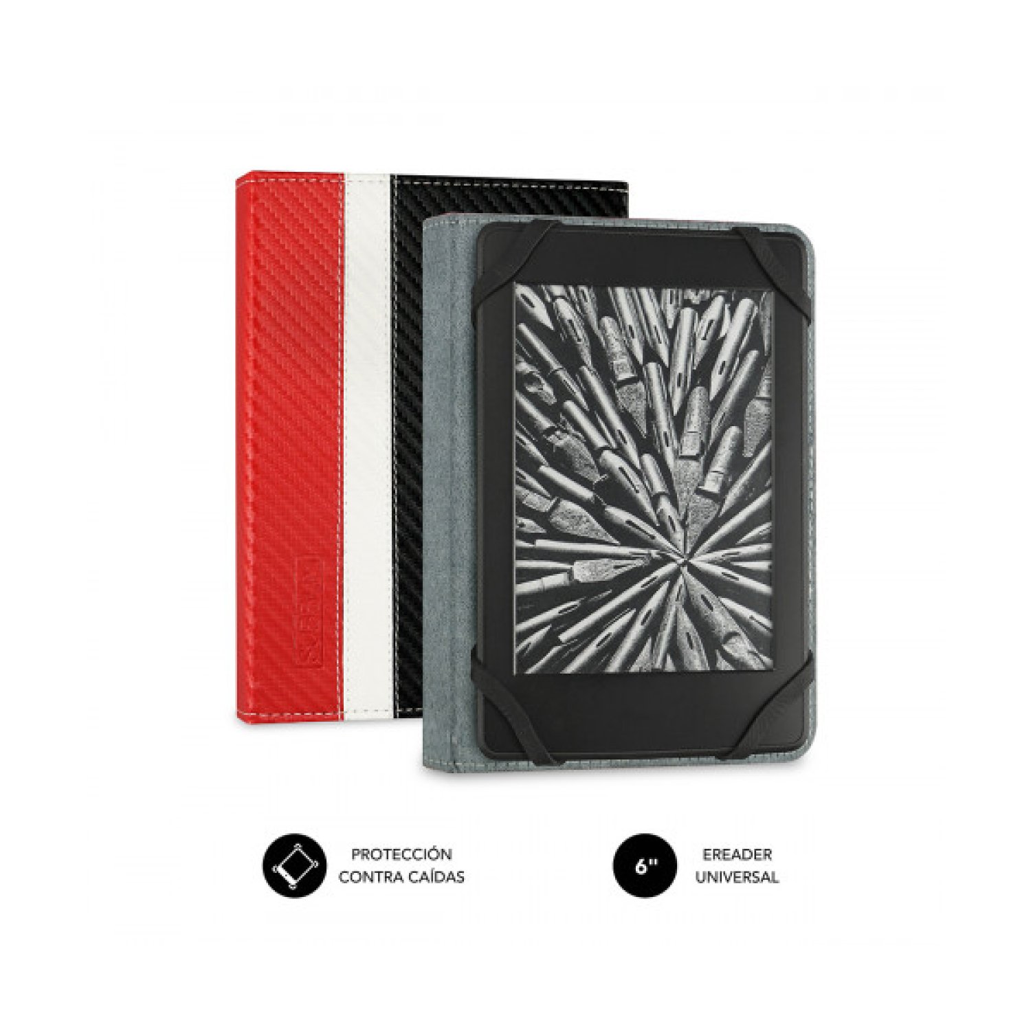 Subblim Clever Case · Funda para E-book · Protección y Diseño