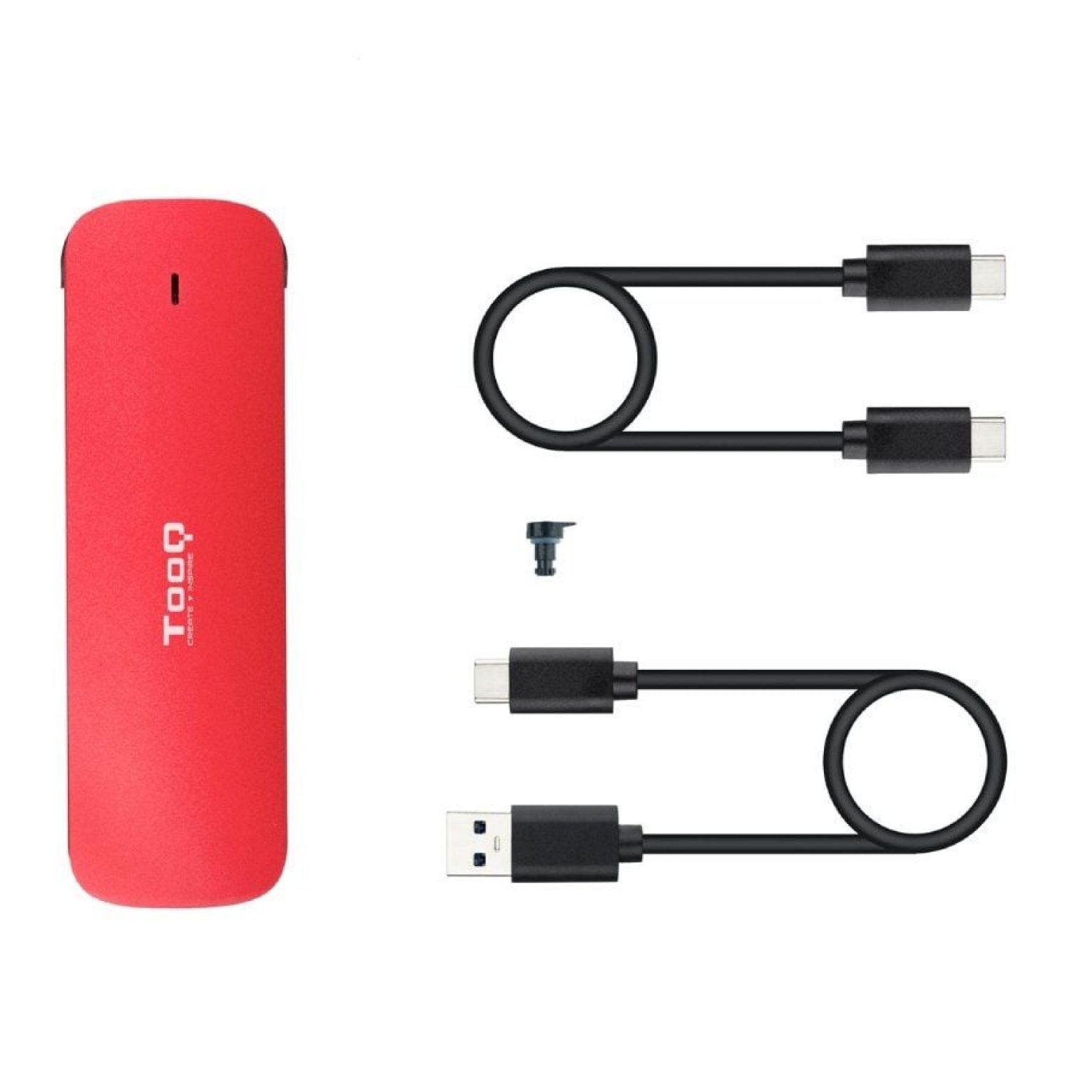TooQ Caja Externa · Disco SSD M.2 NVMe · USB 3.1 Gen2 · Sin tornillos