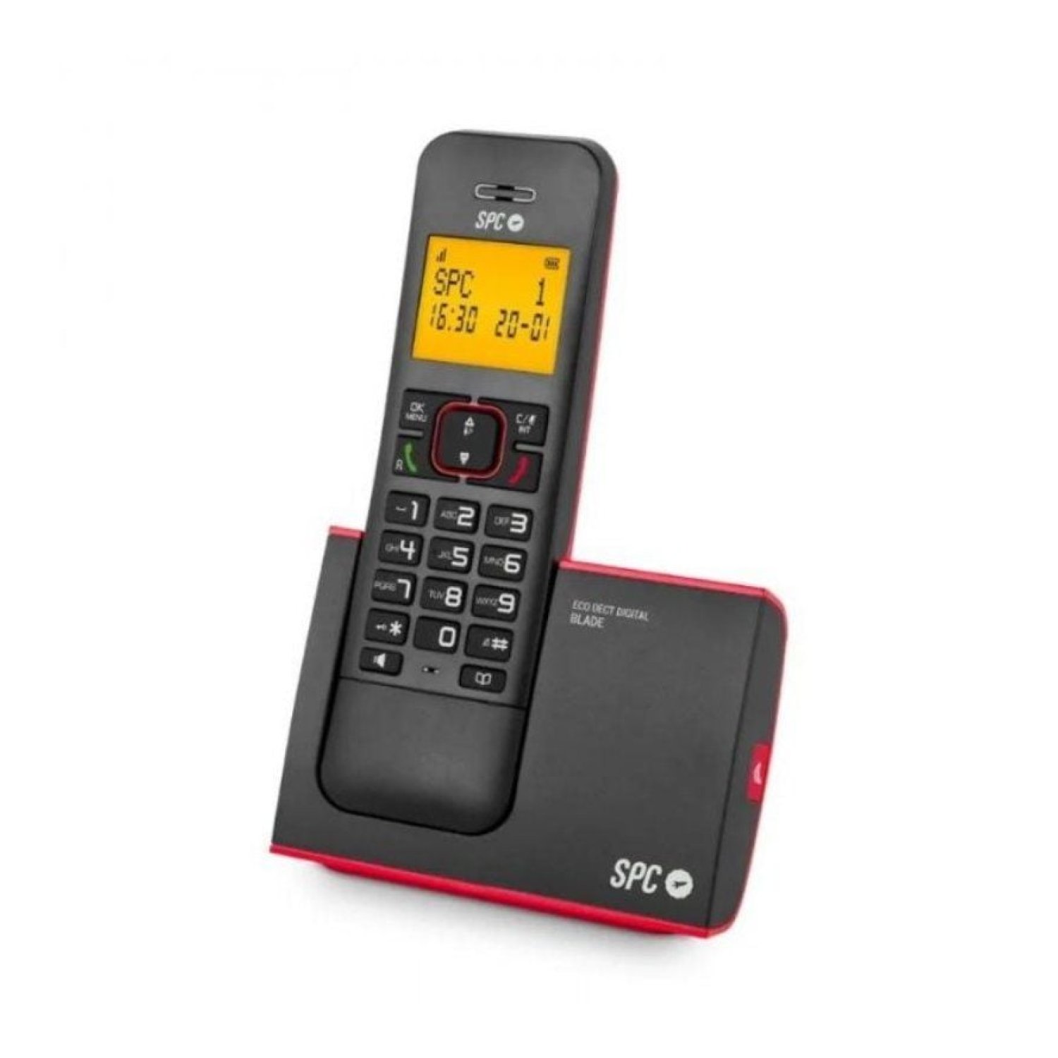 SPC Blade 7290RC1 · Teléfono Inalámbrico · Rojo y Negro