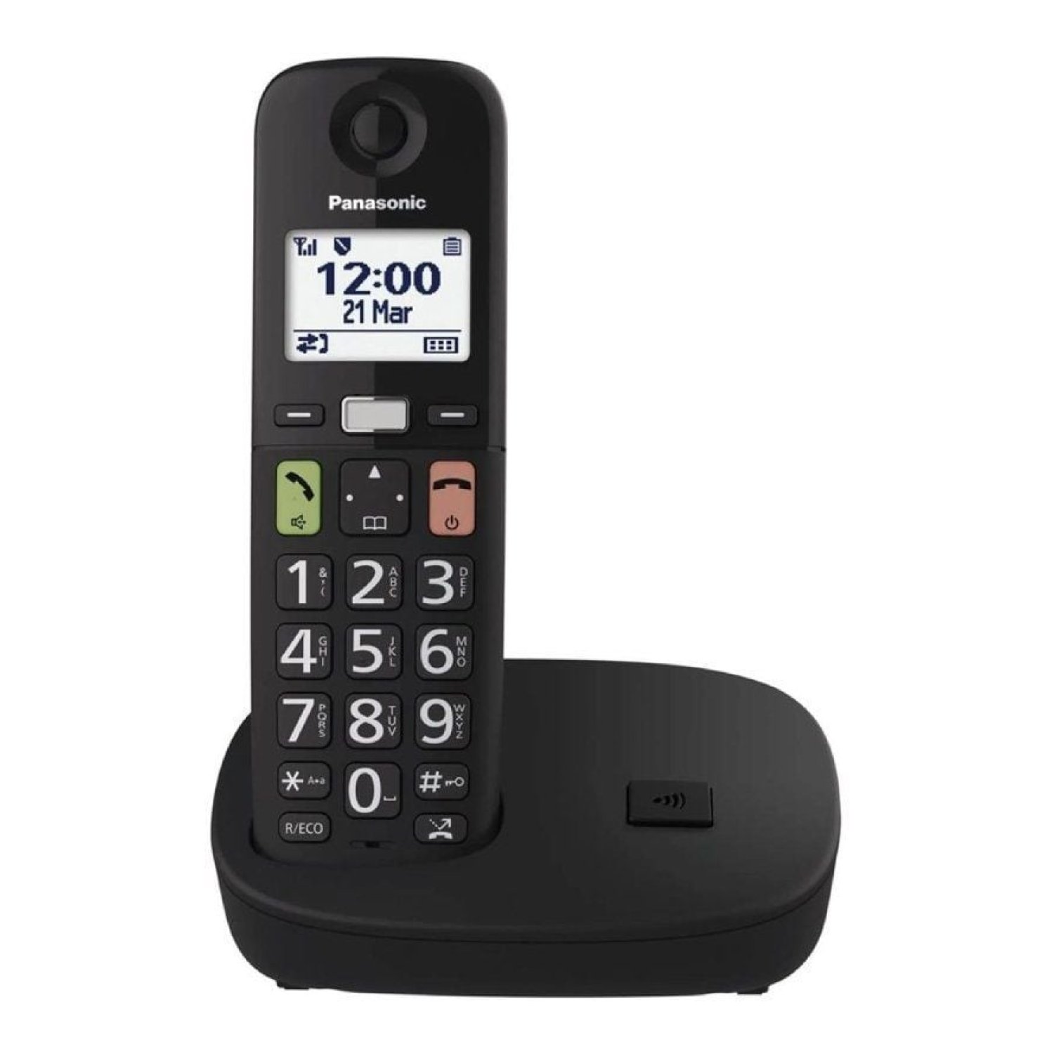 Panasonic KX-TGU112EXB · Teléfono Inalámbrico · Pack Dúo · Negro