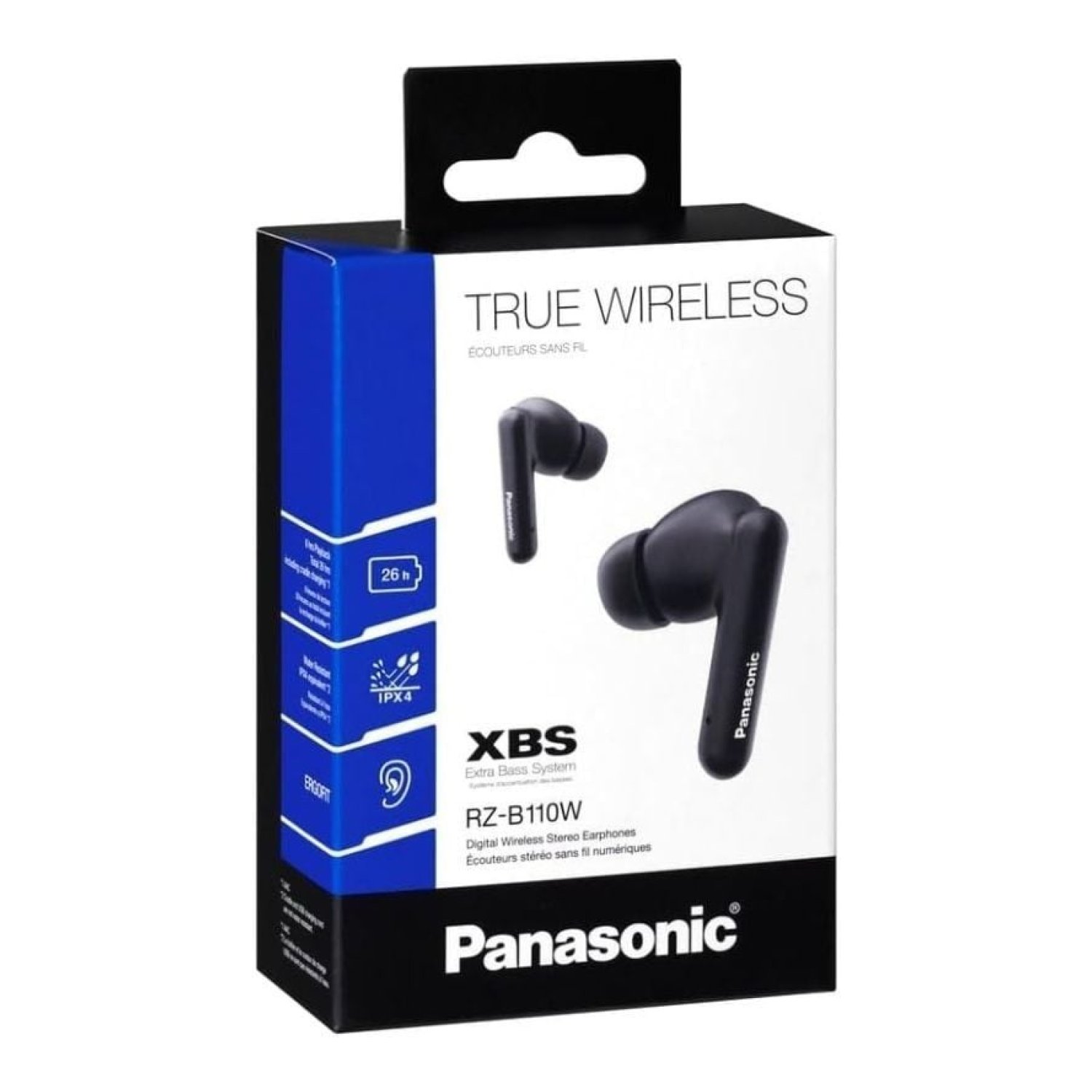 Panasonic RZ-B110W · Auriculares Bluetooth · 6h Autonomía · Estuche Carga · Negro