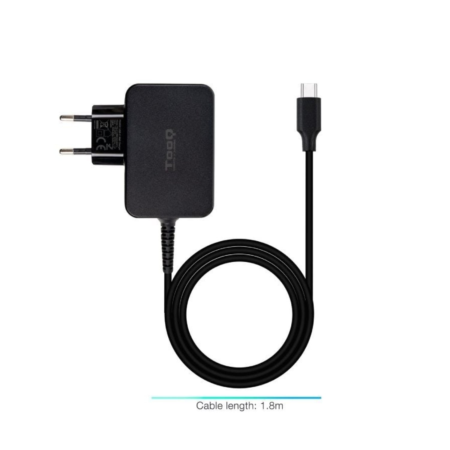 TooQ Cargador GaN USB-C · 65W · PD · 5-20V · Automático