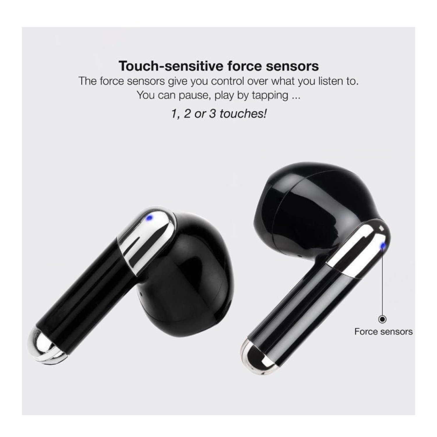 TooQ Onyx · Auriculares Bluetooth · Estuche Carga · 4h Autonomía · Negros