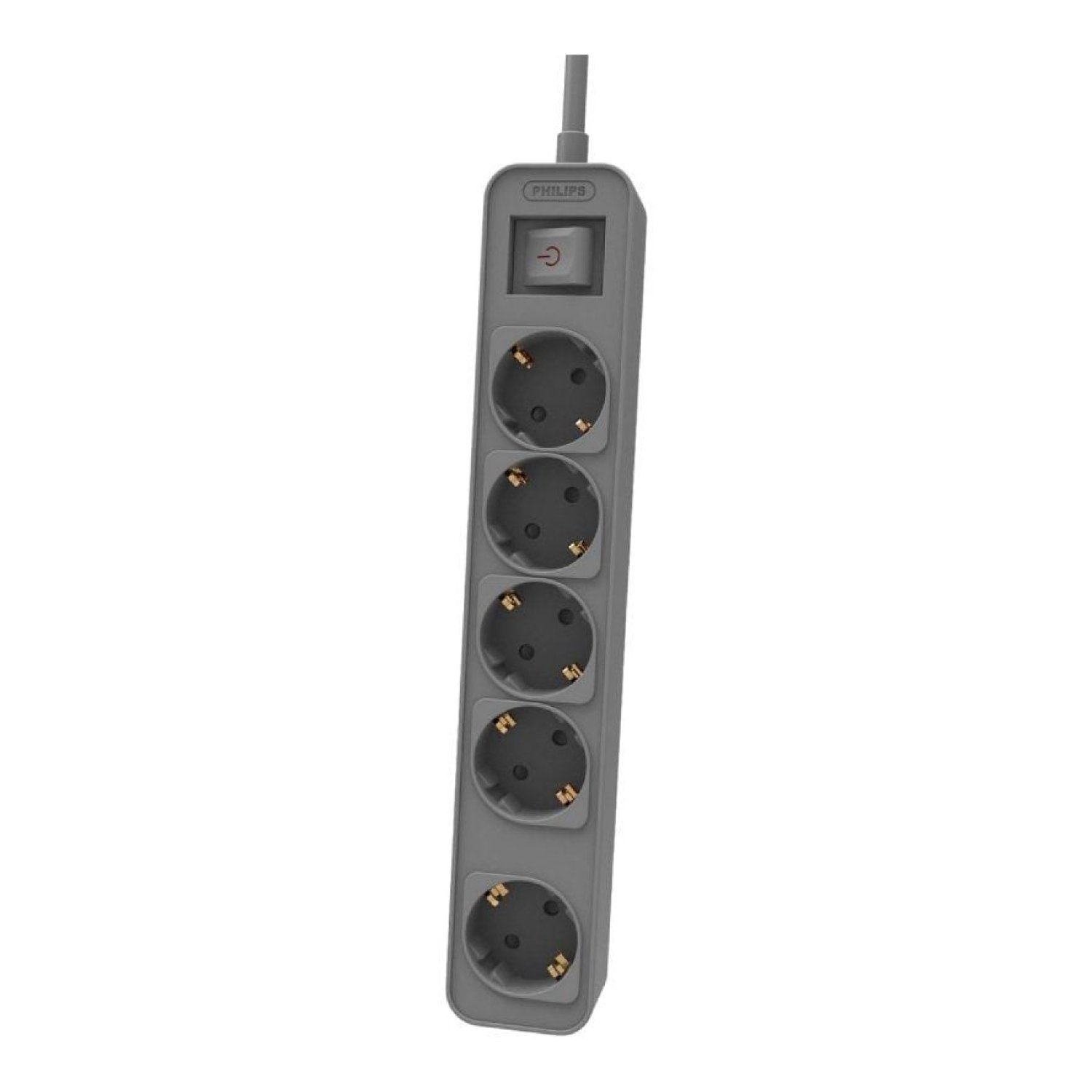 Philips CHP2154G · Regleta 5 Tomas · Cable 1,5m · Gris