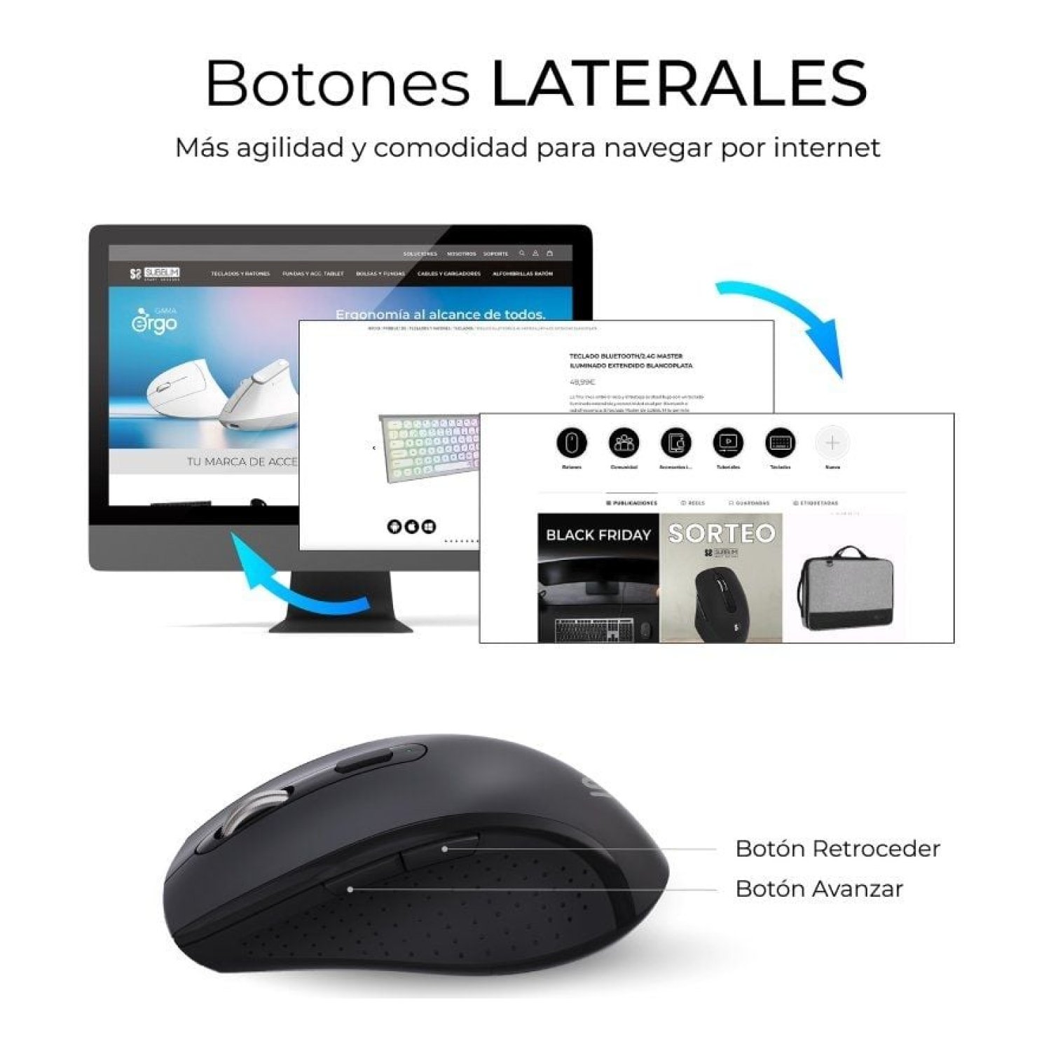 Subblim Combo Dual Office Prowave · Teclado y Ratón Inalámbrico · Negro