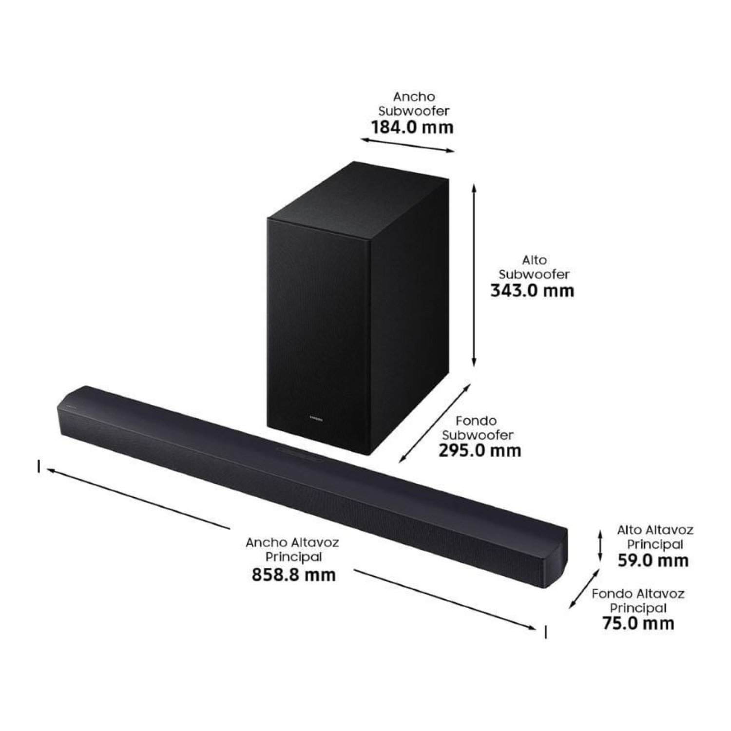 Samsung Barra de Sonido 2.1 · B450F · Bluetooth · 2025