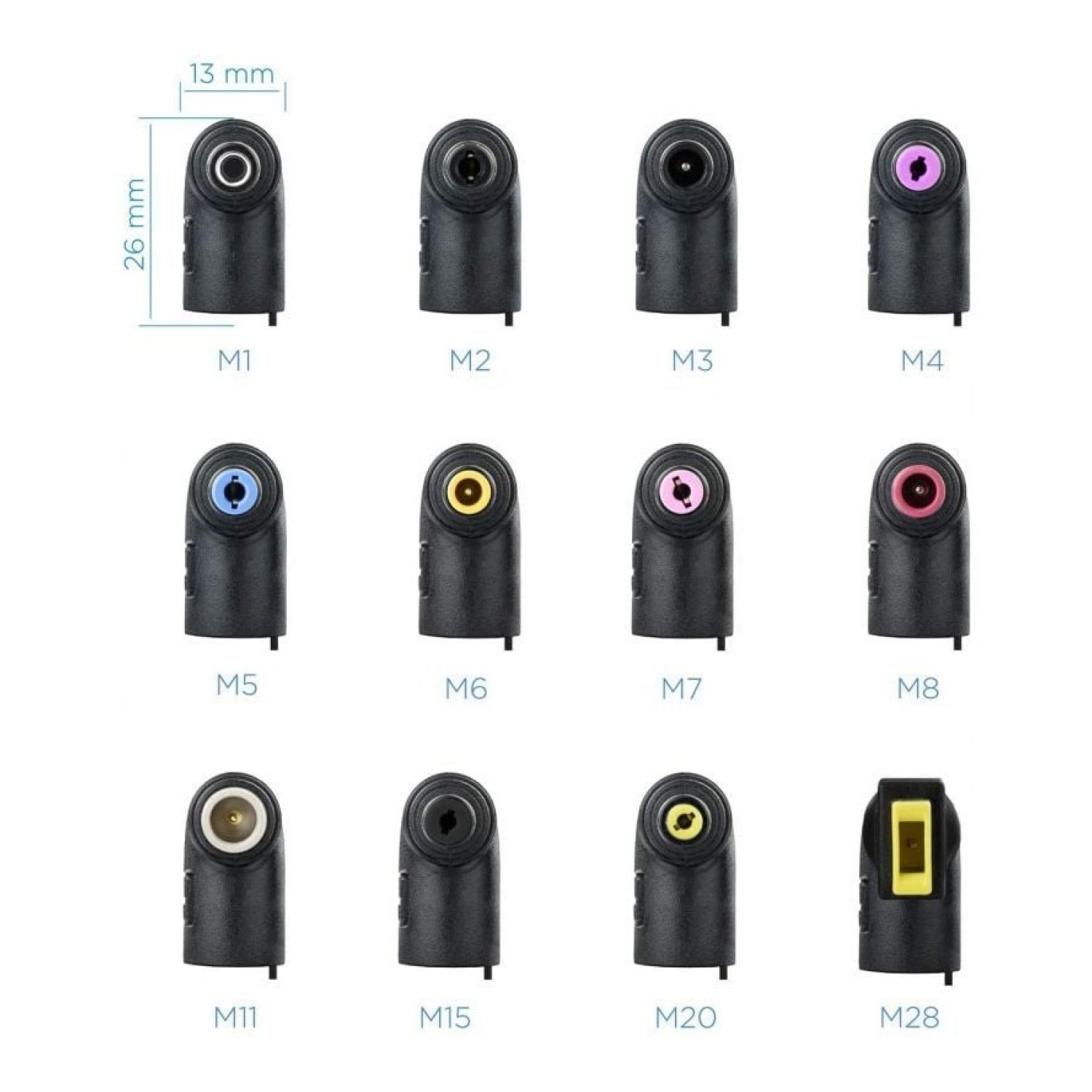 TooQ Cargador Portátil · 90W · 2x USB · 12 Conectores · 12-20V