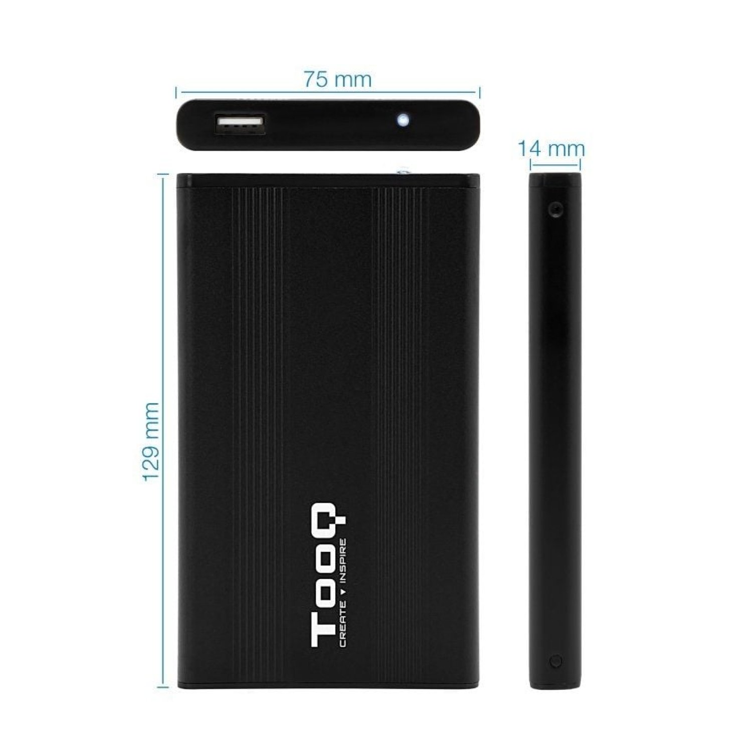 TooQ Caja Externa Disco Duro 2,5" · USB 2.0