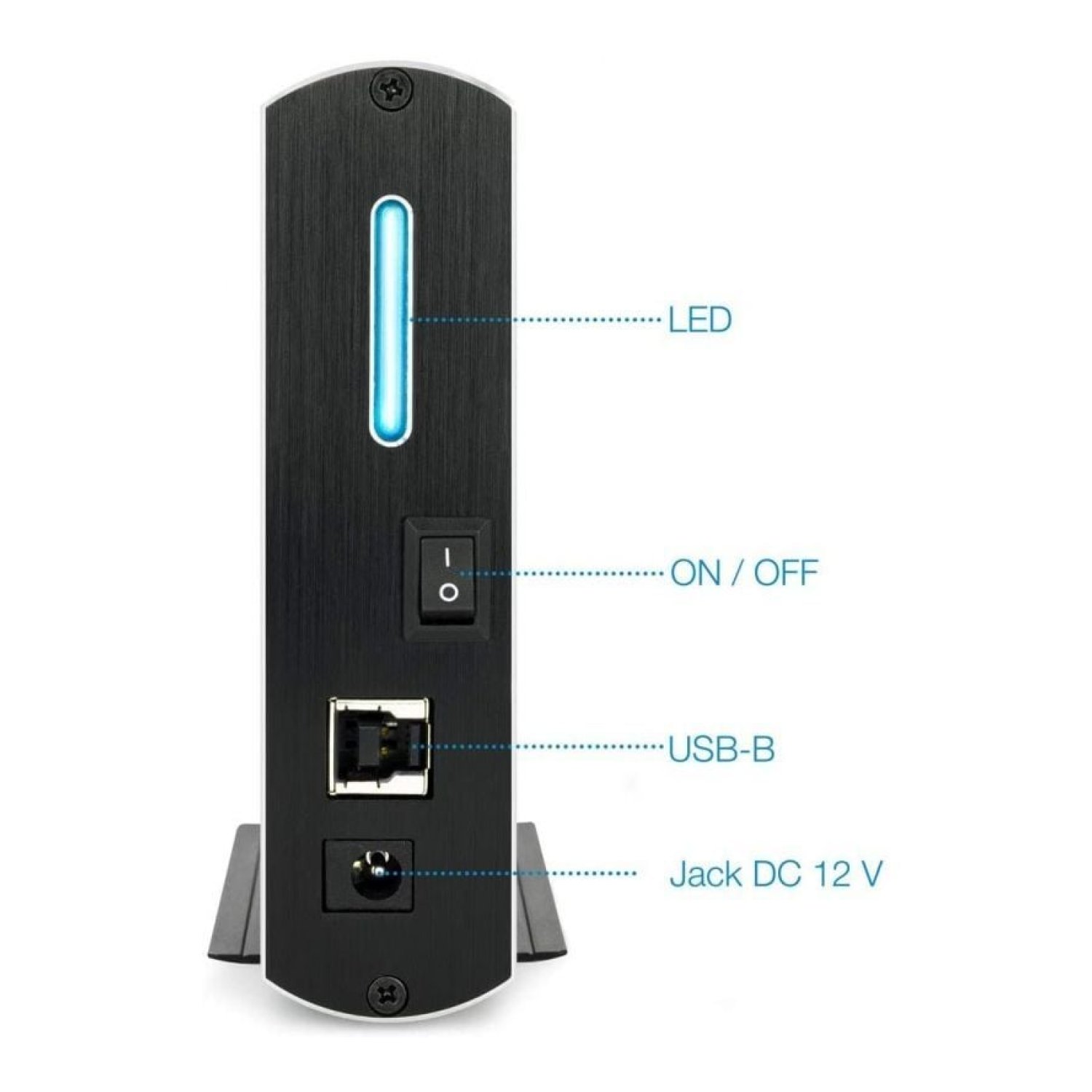 TooQ Caja Externa Disco Duro · 3,5" · USB 2.0