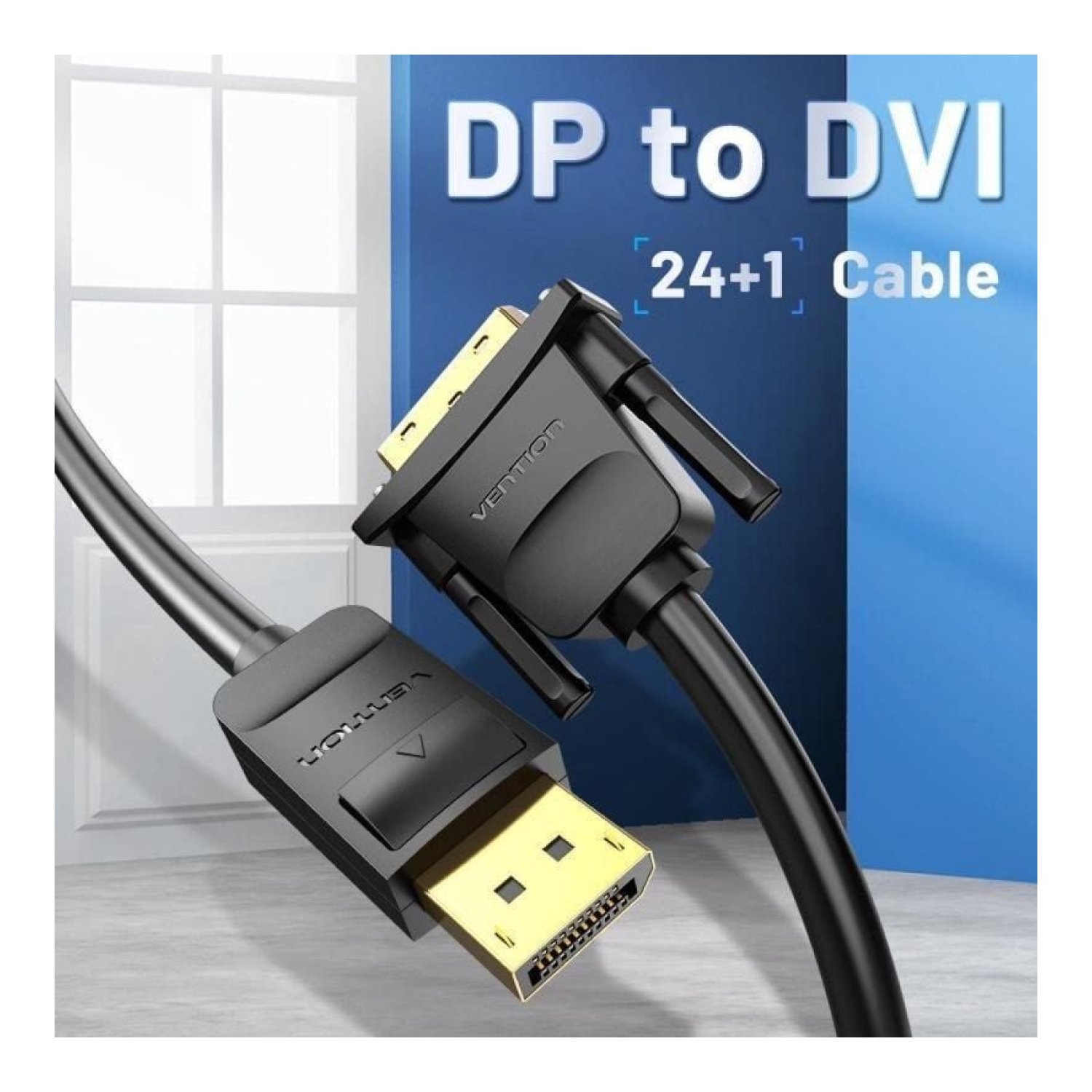 Vention · Cable Conversor DisplayPort a DVI · 2m · Negro