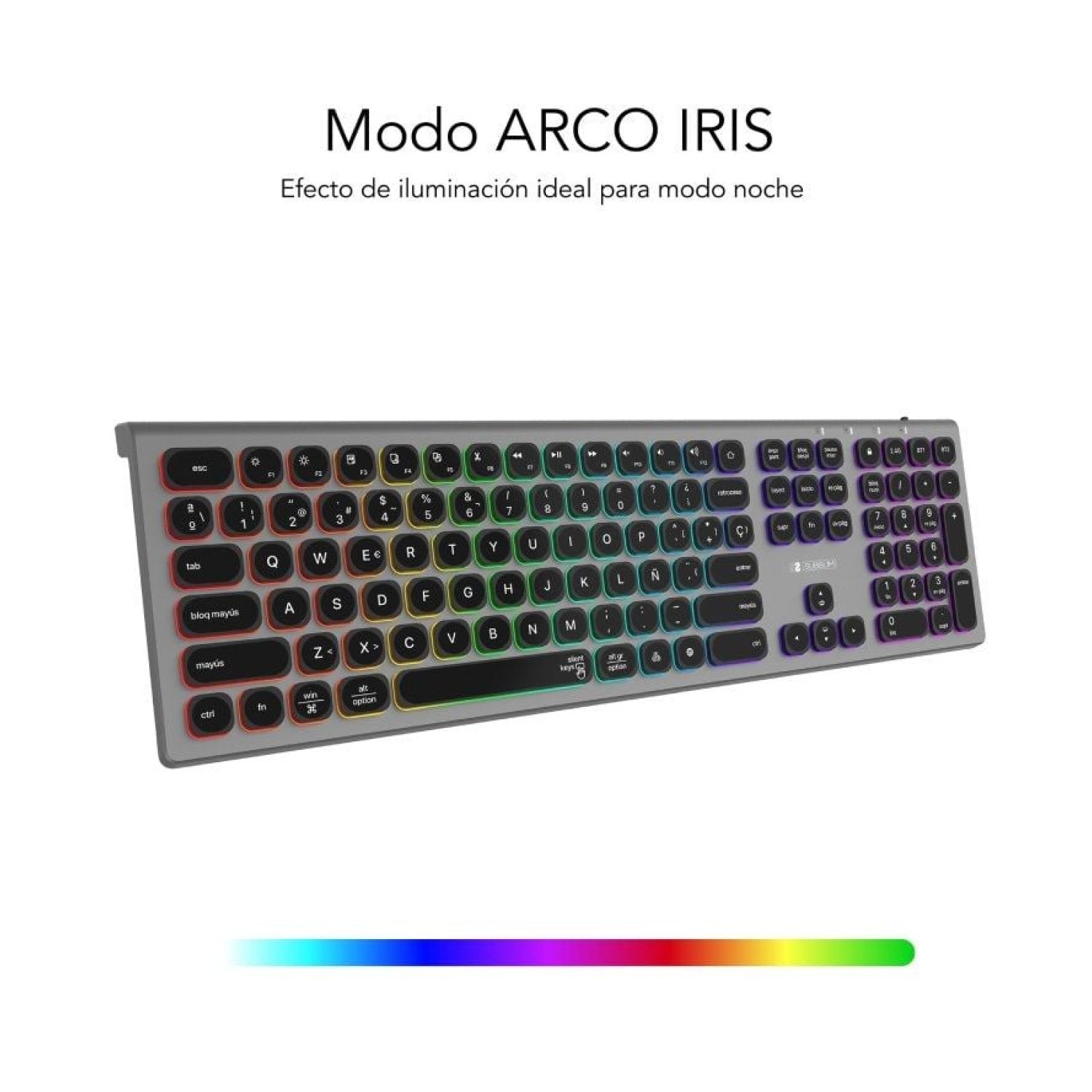 Subblim Master · Teclado Inalámbrico · Gris y Negro