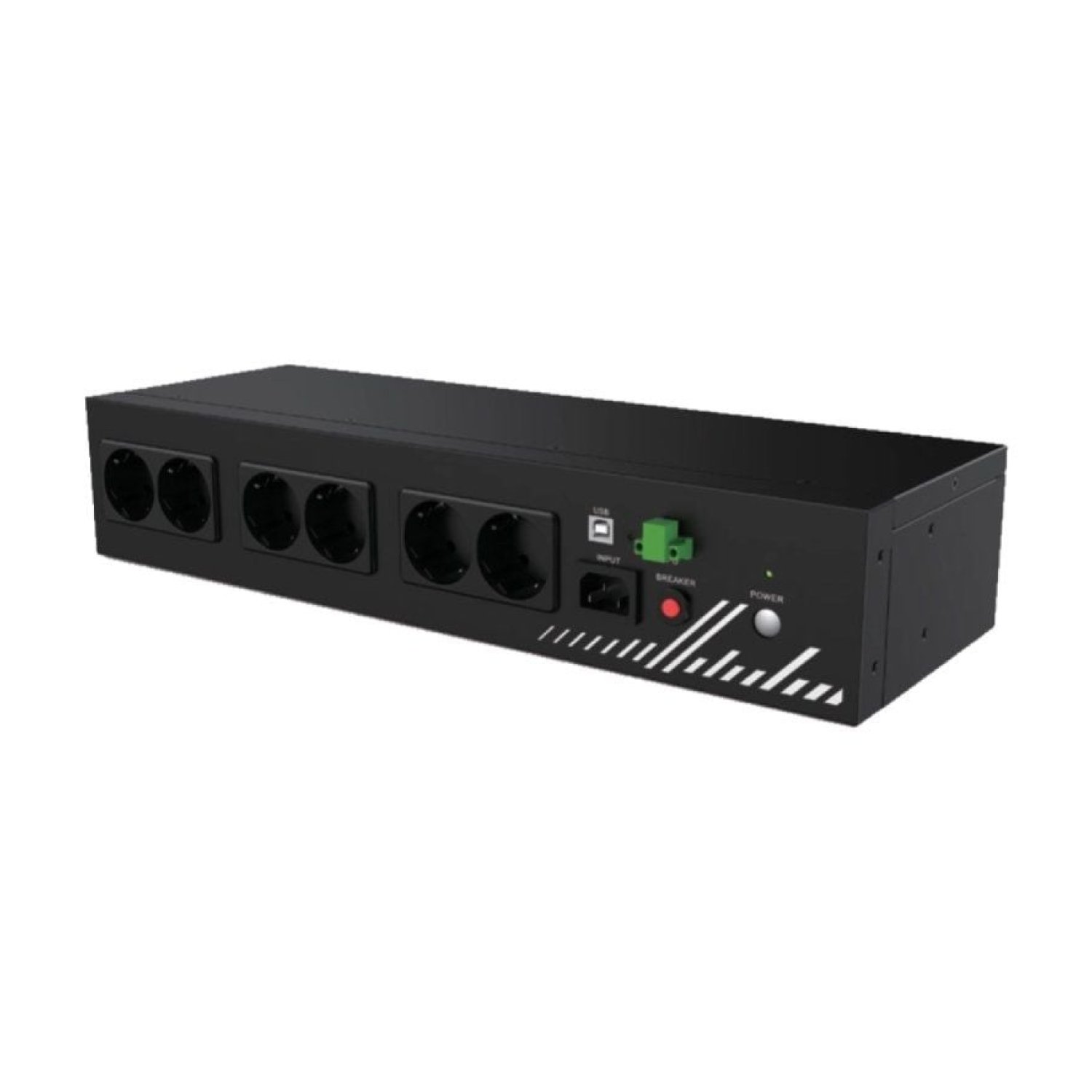 Phasak SAI Línea Interactiva Compact · 800VA · 480W · 8 Salidas · Rack 2U