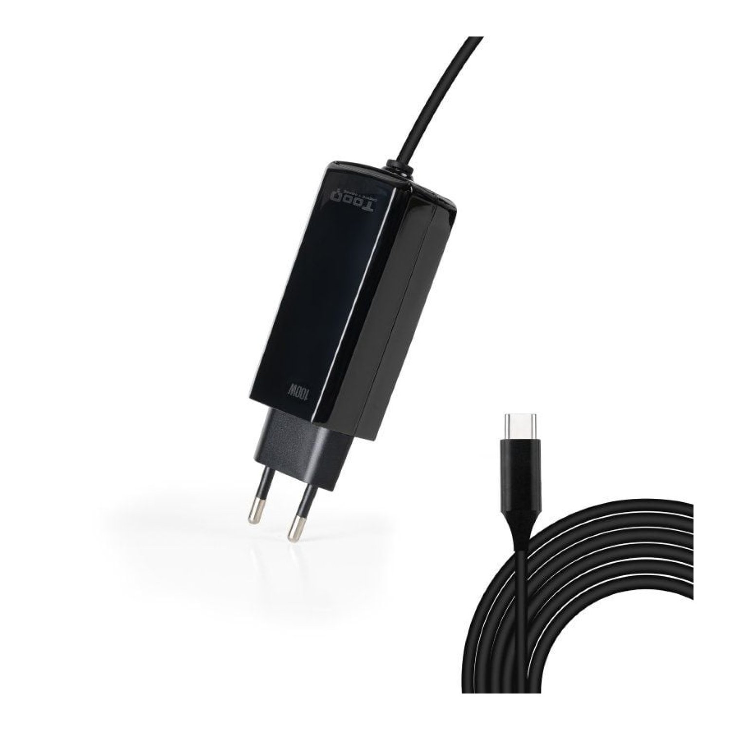 TooQ Cargador Portátil GaN · USB Tipo-C · 100W · 5-20V · Carga Rápida