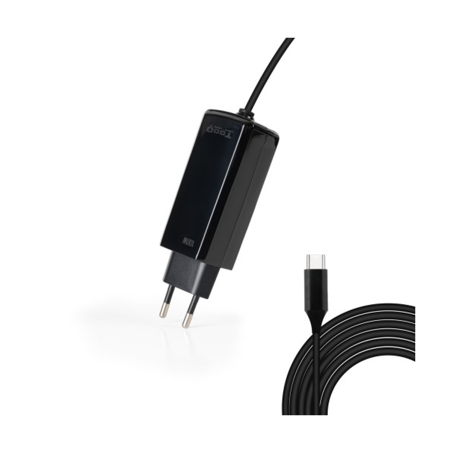 TooQ Cargador Portátil GaN · USB Tipo-C · 100W · 5-20V · Carga Rápida