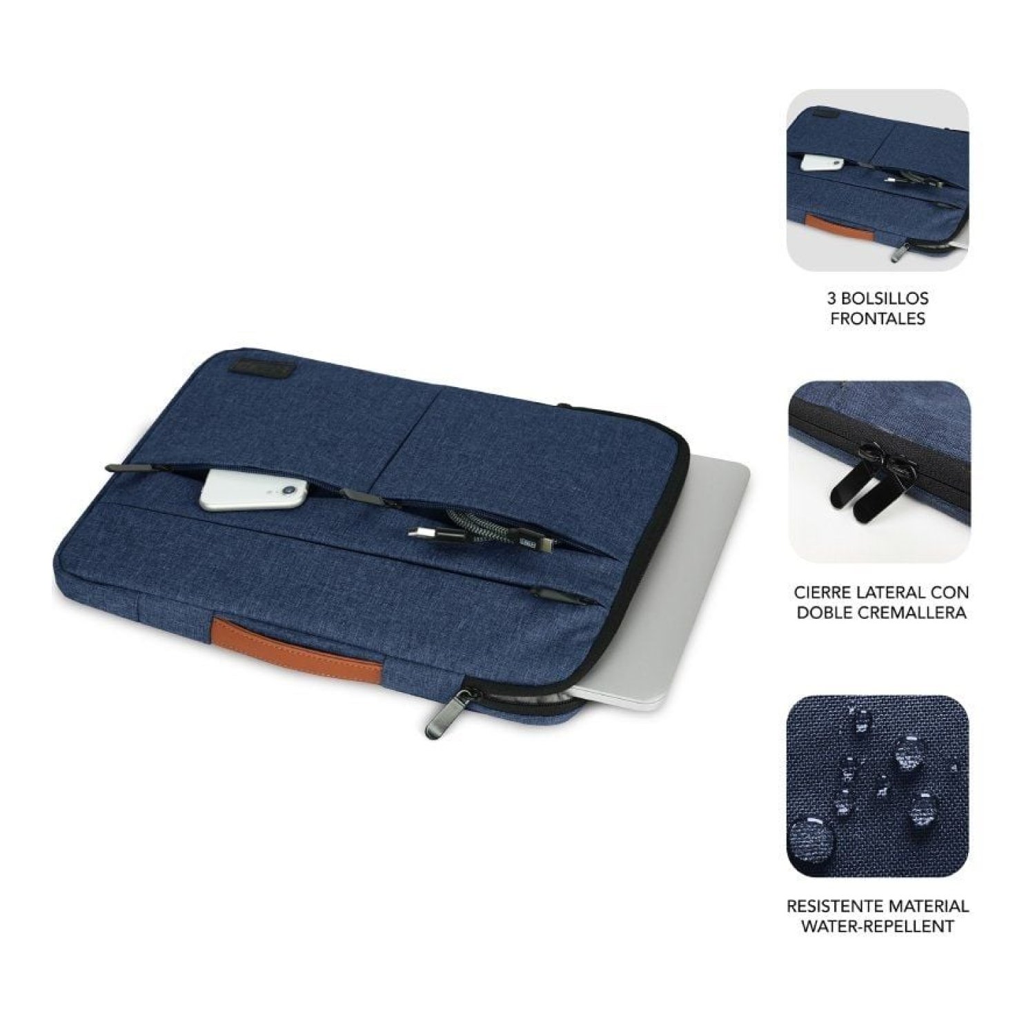 Subblim Air Padding 360 Sleeve · Funda Portátil · Hasta 15,6" · Azul