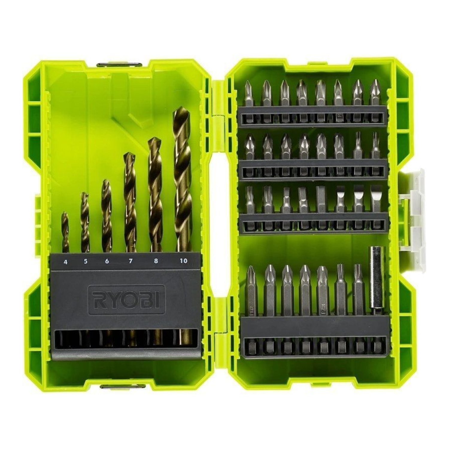Ryobi RAK38SDD · Estuche 38 Puntas · Perforación y Atornillado