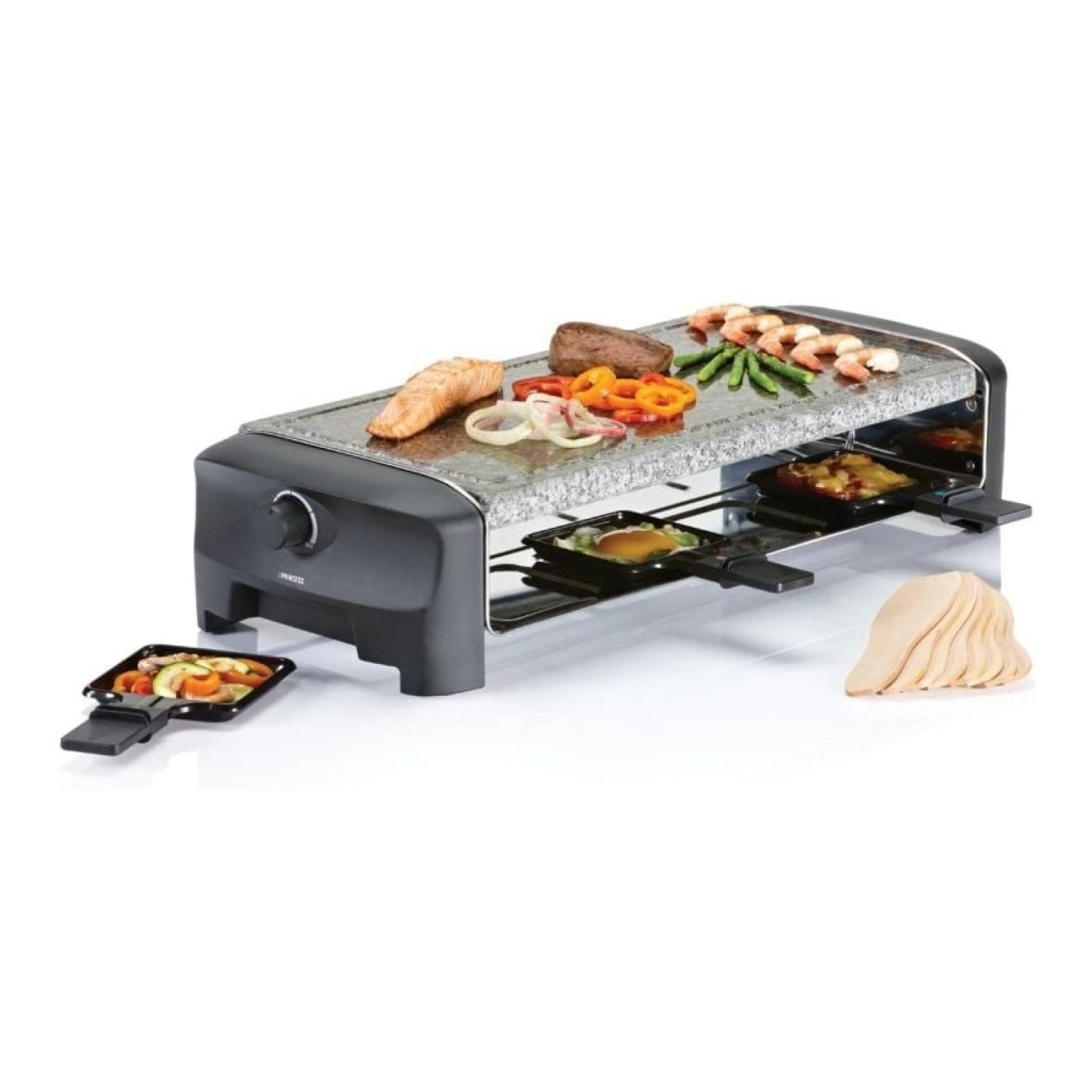 Princess Stone & Raclette Party · 1300W · 450x210mm · Grill y Raclette