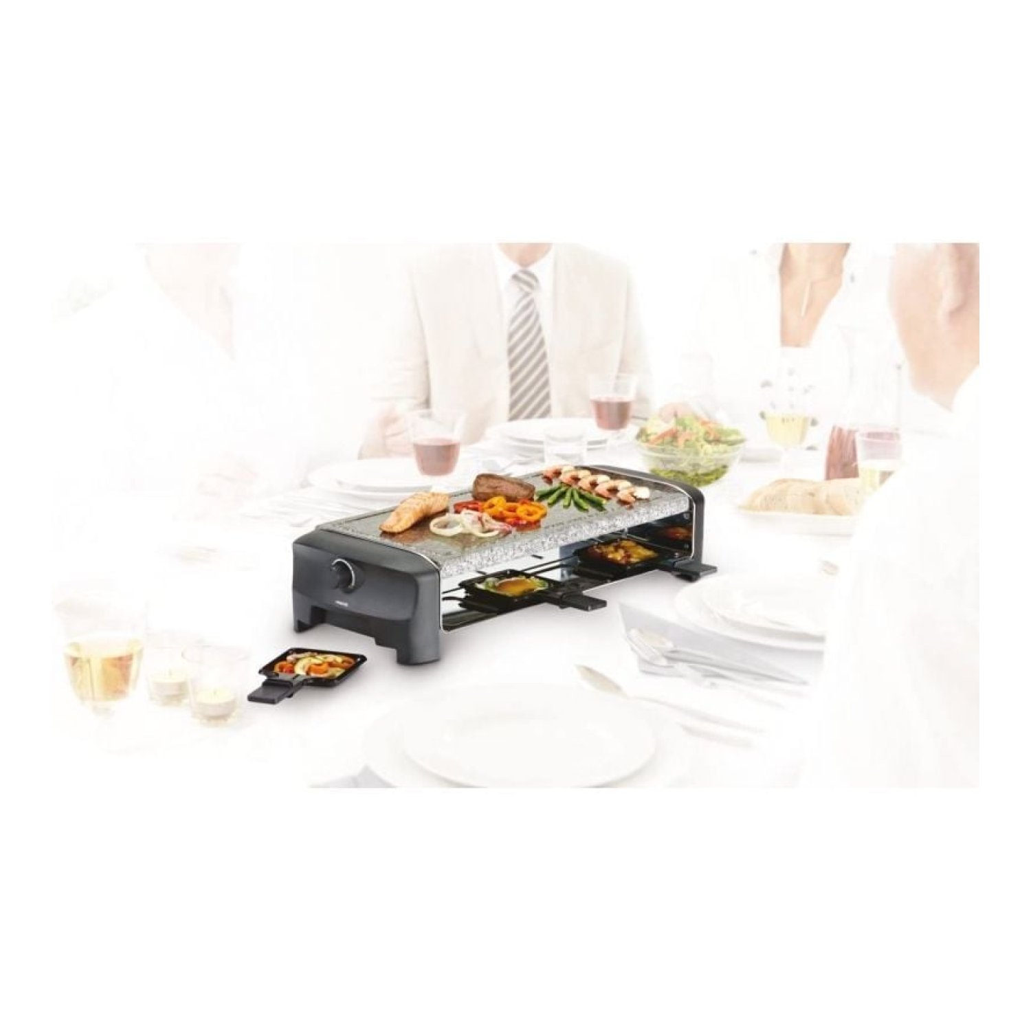 Princess Stone & Raclette Party · 1300W · 450x210mm · Grill y Raclette