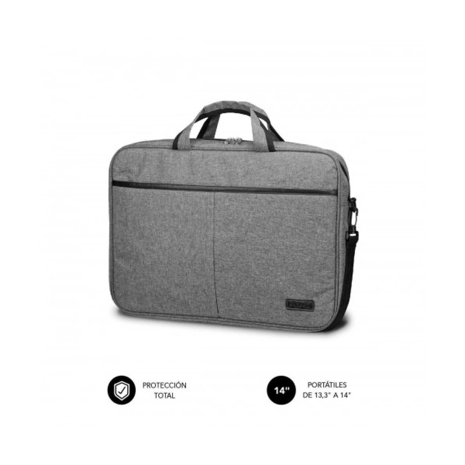 Subblim Elite Laptop Bag · Maletín para Portátiles hasta 14" · Cinta Trolley · Gris