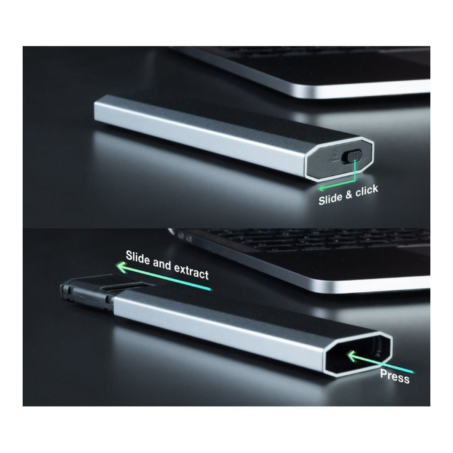 TooQ Caja Externa M.2 NVMe · USB 3.2 · Sin tornillos · TQE-2223G