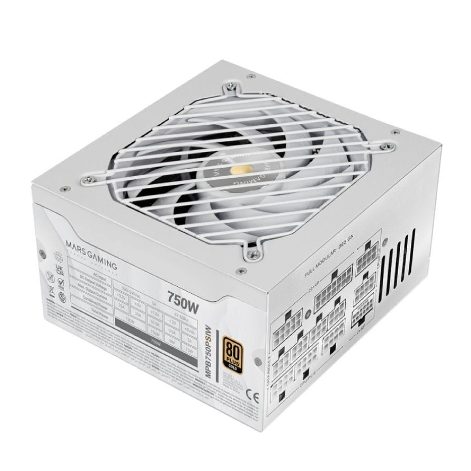 Fuente de Alimentación Mars Gaming MPB750PSI/ 750W/ Ventilador 14cm/ ATX 3.1/ PCIe 5.1/ 80 Plus Gold