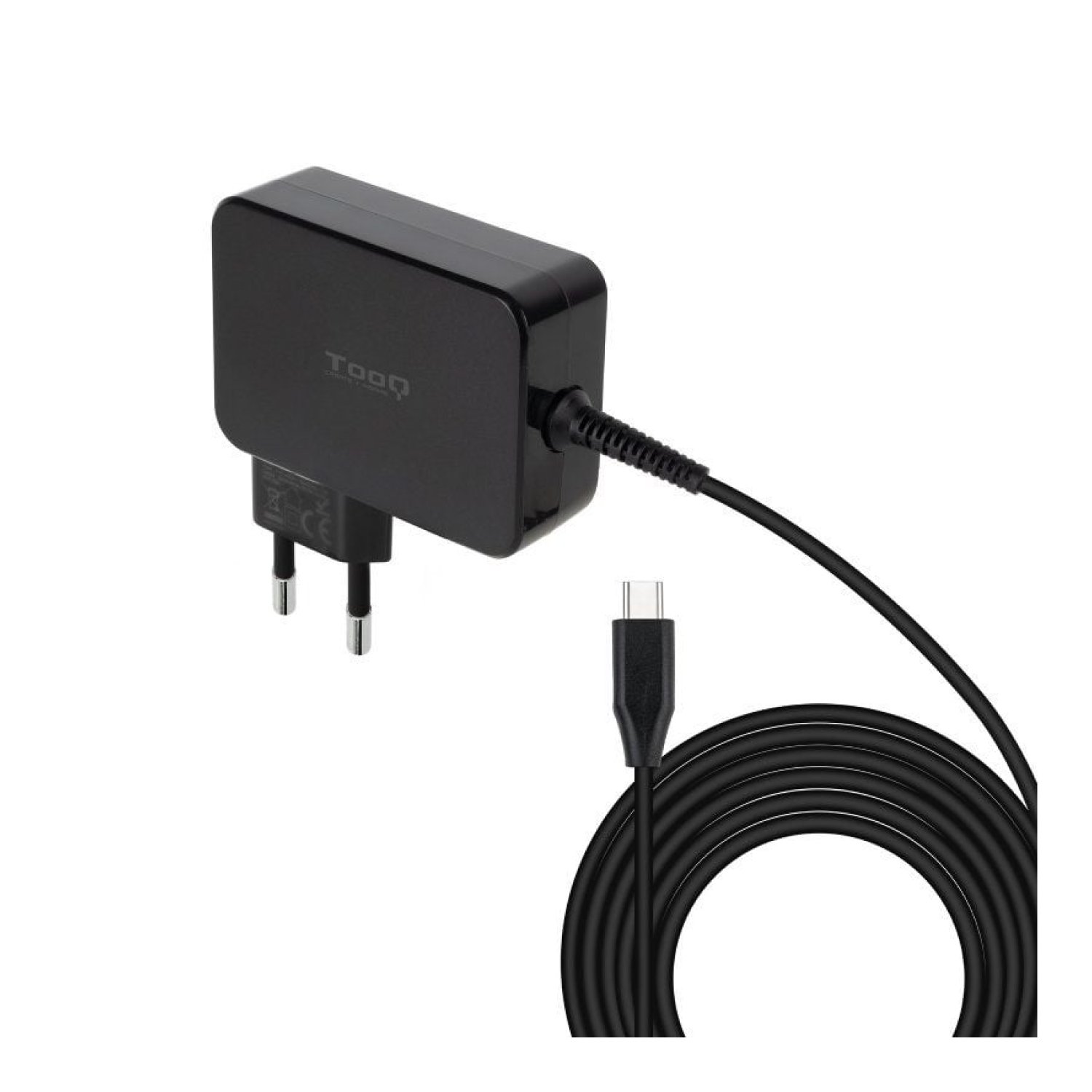 TooQ Cargador GaN · USB-C · 90W · Carga Rápida · 5-20V Automático