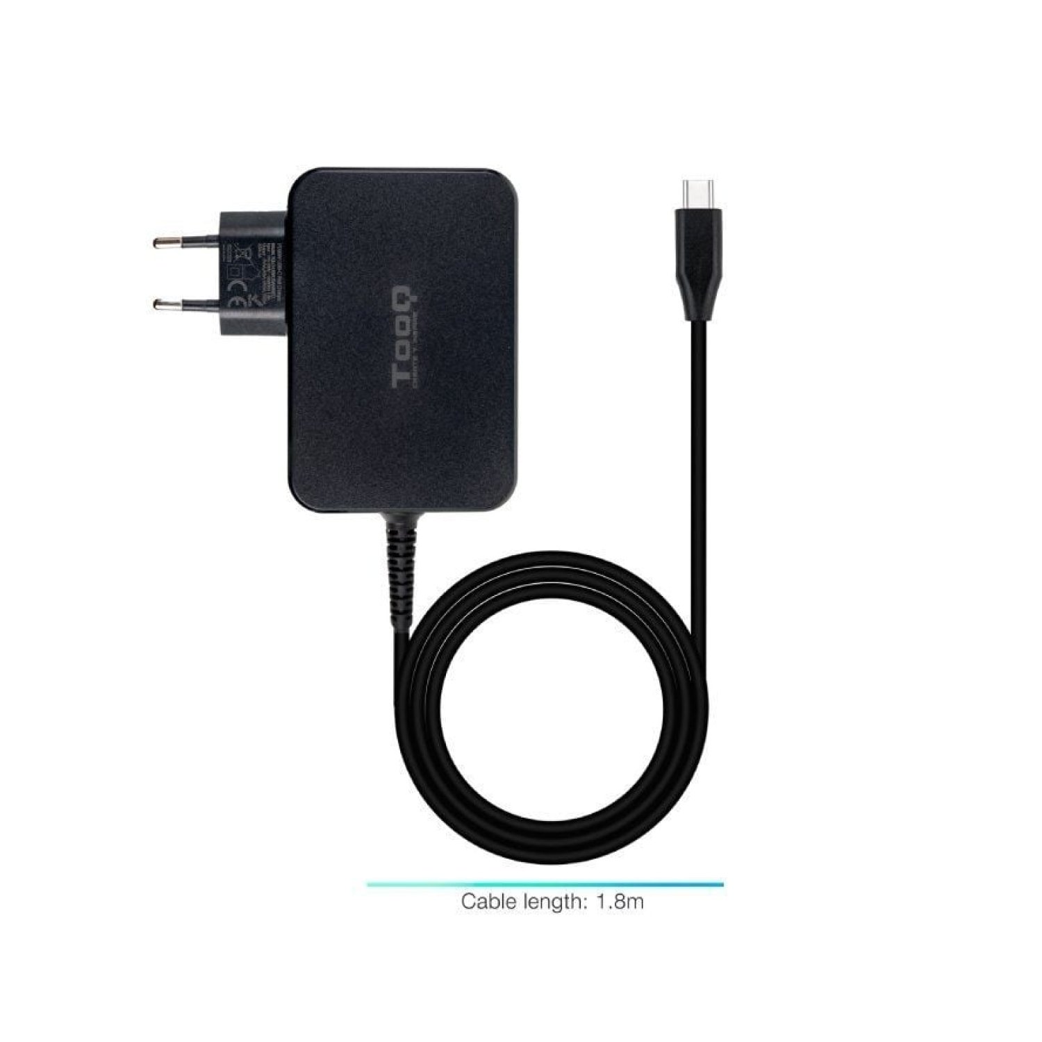 TooQ Cargador GaN · USB-C · 90W · Carga Rápida · 5-20V Automático