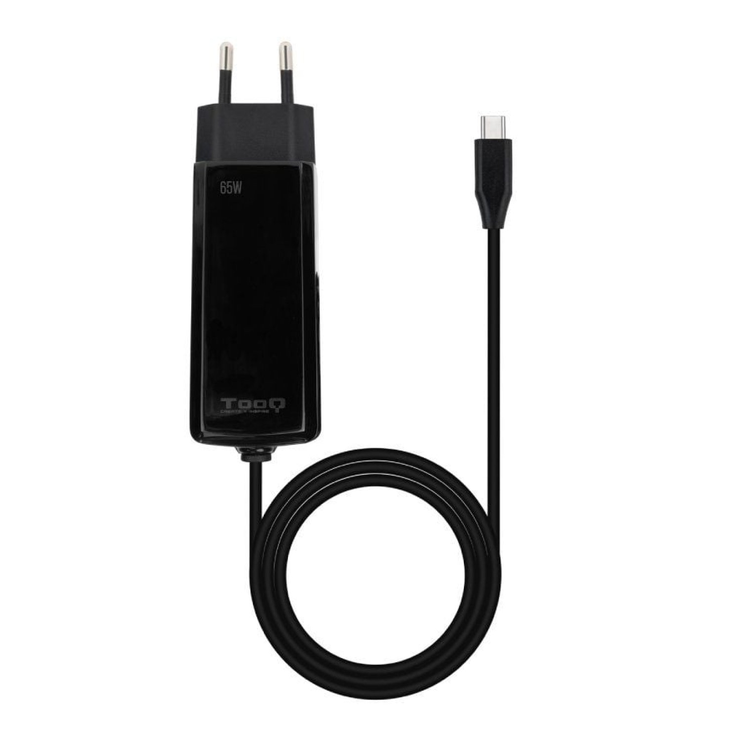 TooQ Cargador GaN · USB Tipo-C · 65W · 5-20V Automático