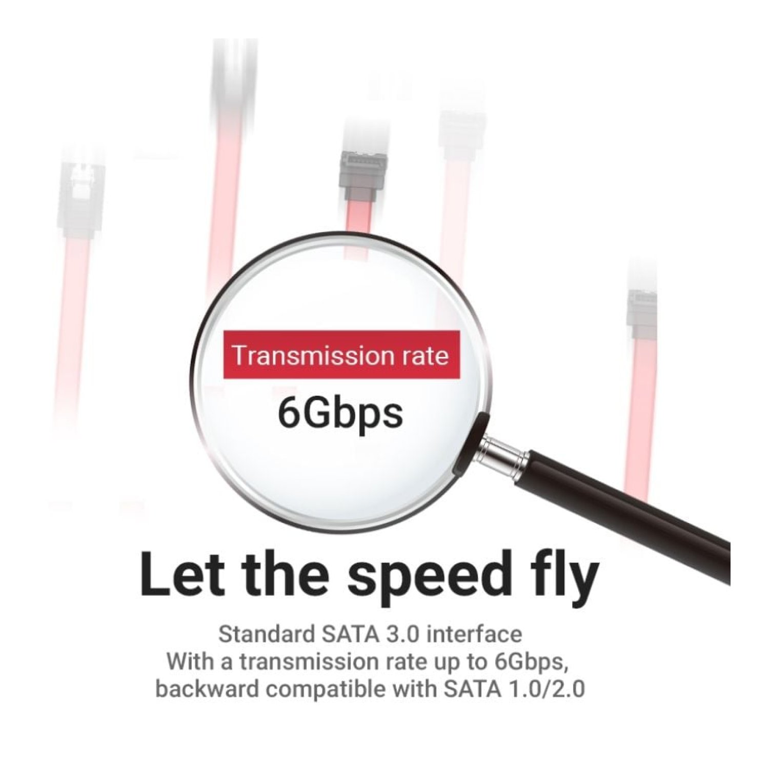 Vention Cable SATA Hembra-Hembra · 50cm · Rojo