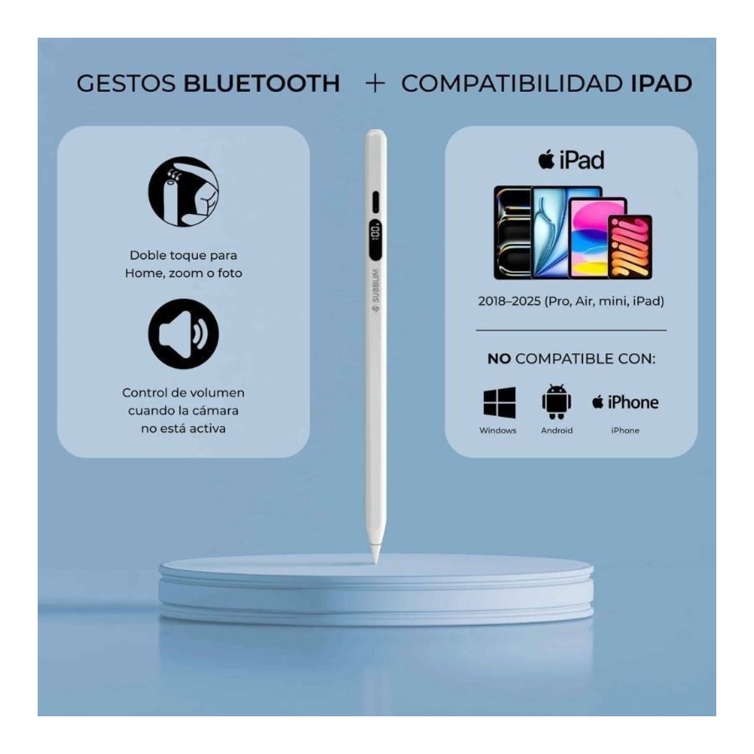 Subblim NoteFlow Pen · Lápiz Electrónico iPad · Blanco