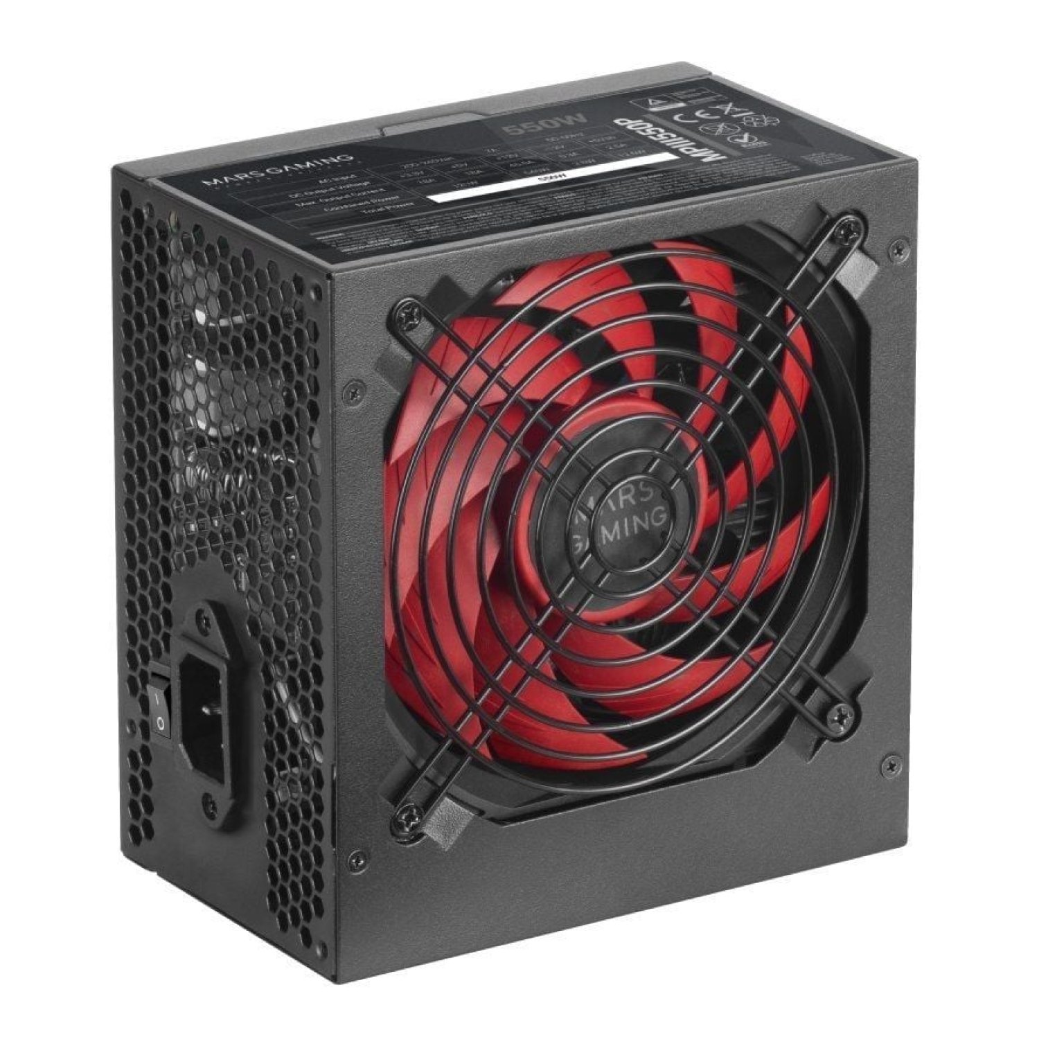 Mars Gaming MPIII550P · Fuente 550W · Ventilador 12cm