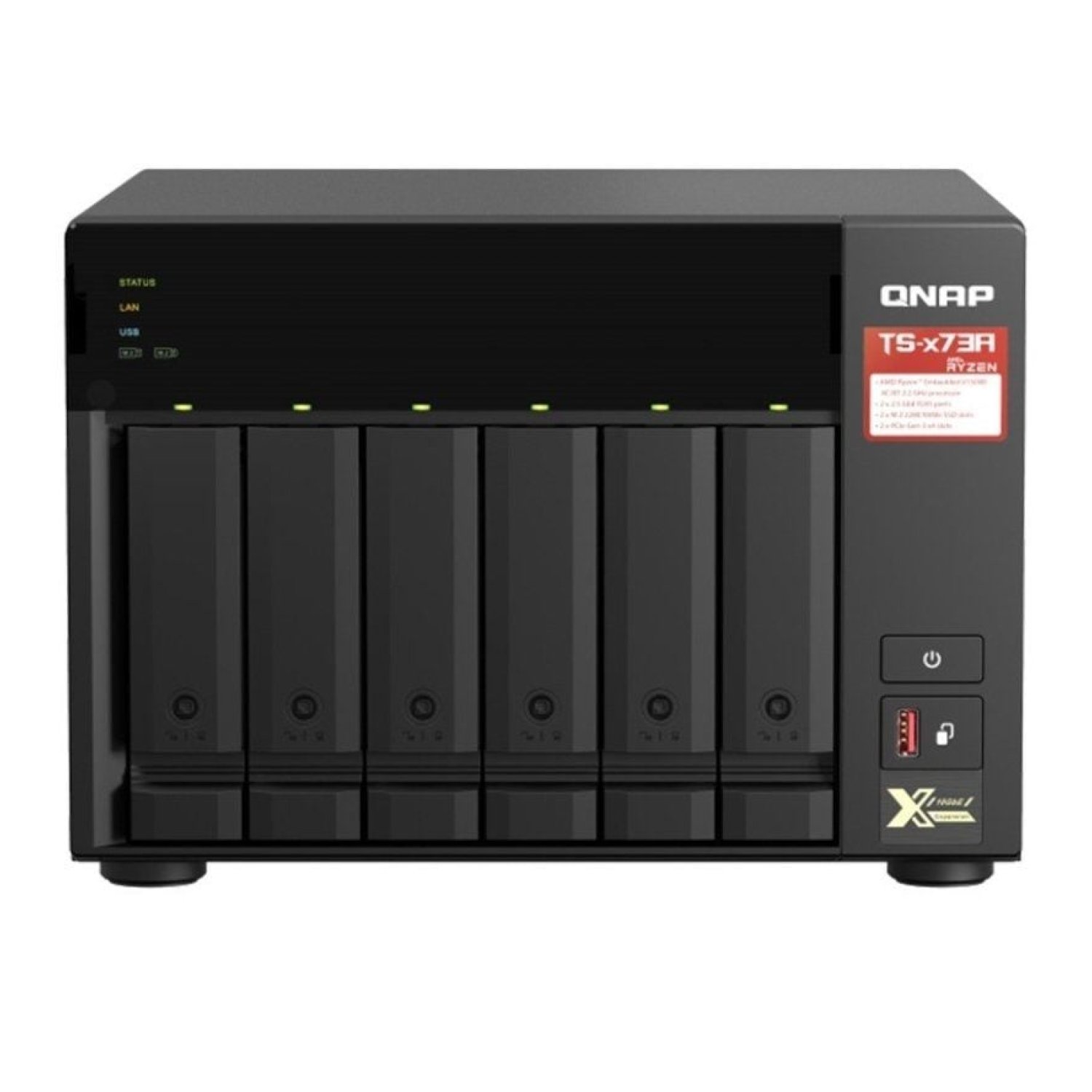 QNAP TS-673A · NAS 6 Bahías · 8GB DDR4 · 3.5"/2.5" · Torre