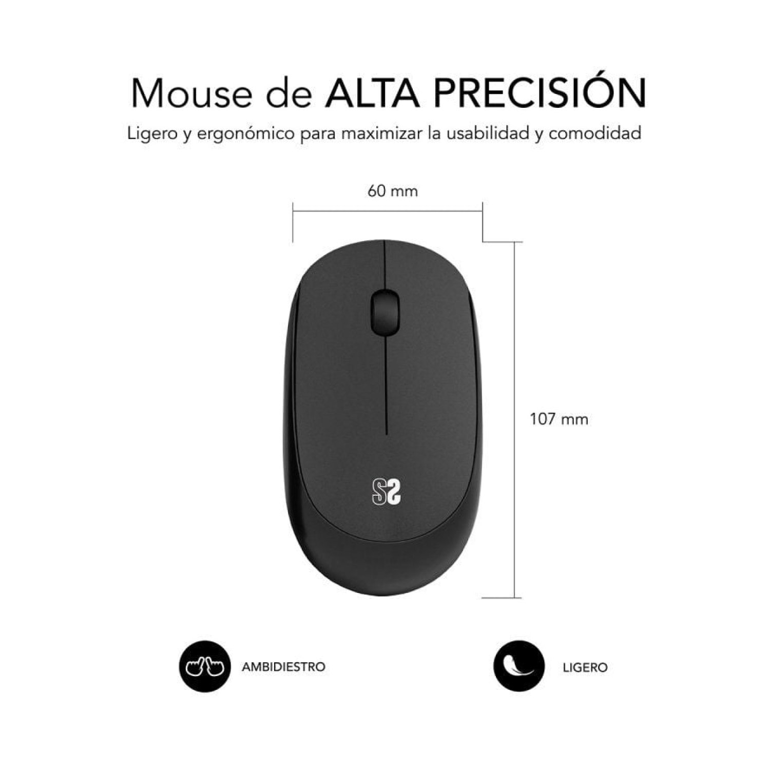 Subblim Business Plus · Ratón Inalámbrico Silencioso · 1200 DPI